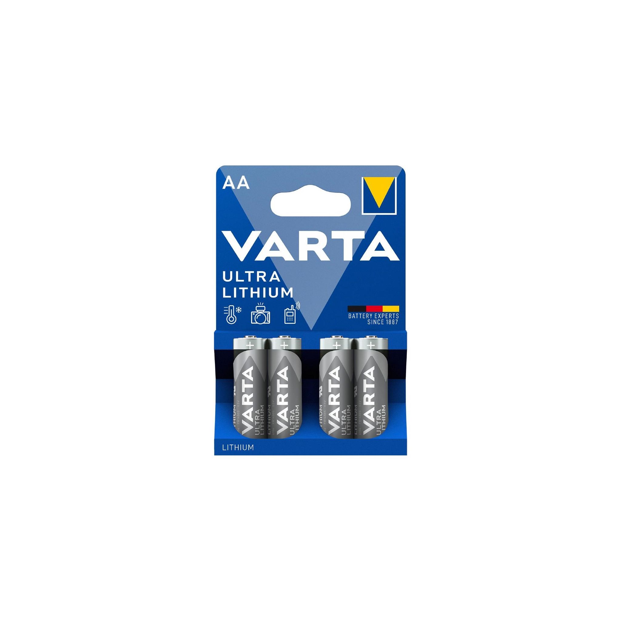 Duracell CK290 Varta Ultra Lithium AA Battery (Pack of 4)