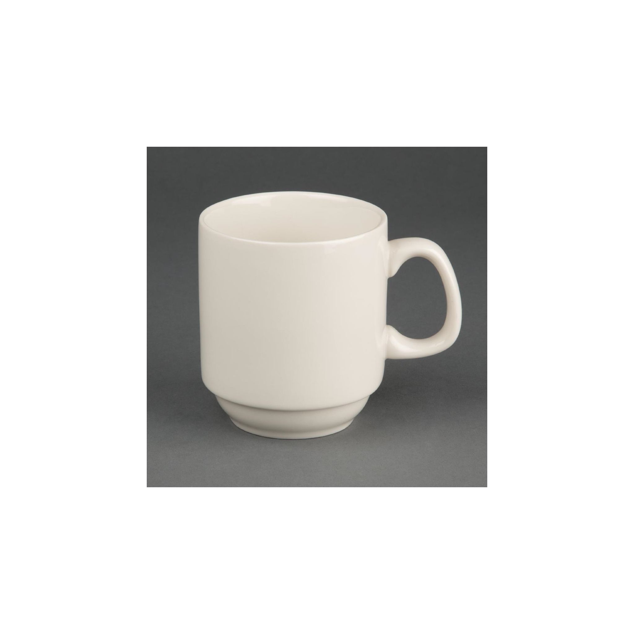 Olympia Ivory U832 Stacking Mugs Ivory 285ml (Pack of 12)