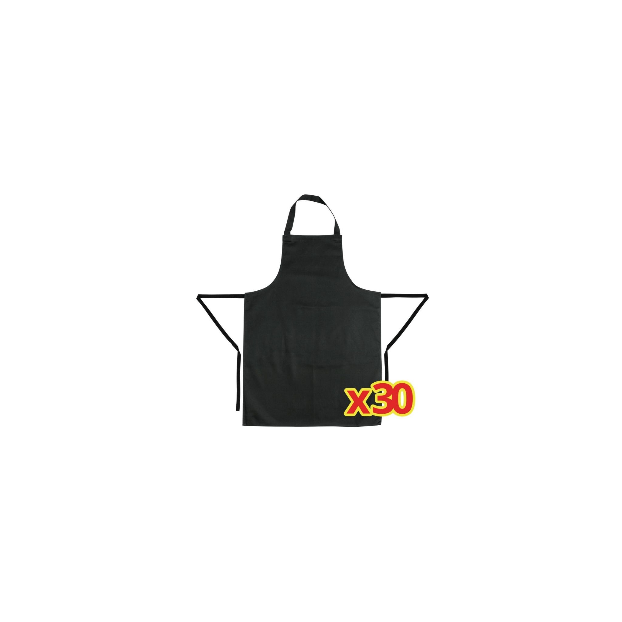 Whites S273 Bib Aprons Black (Pack of 30)
