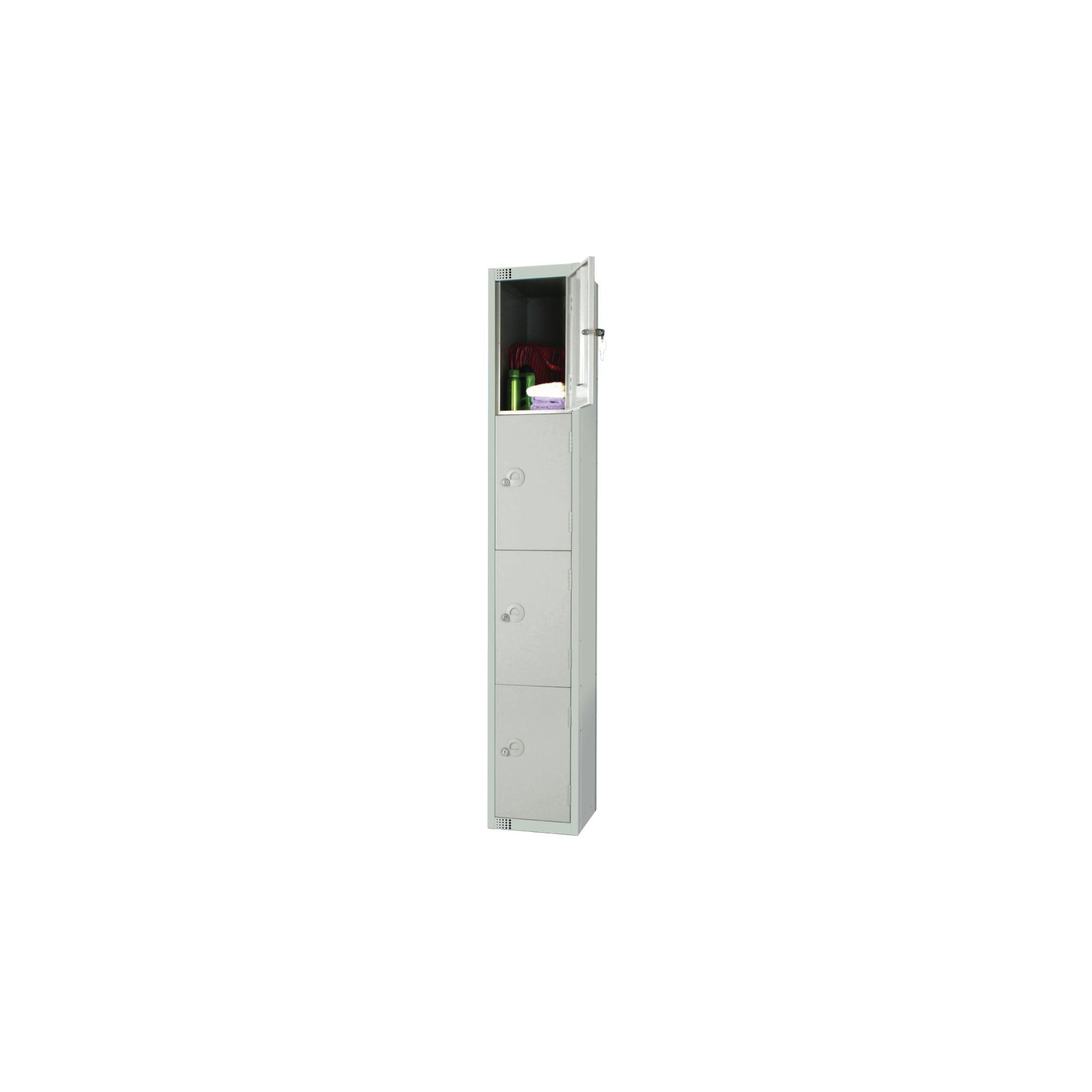 Elite Lockers W962-CLS Four Door Manual Combination Locker Grey with Sloping Top