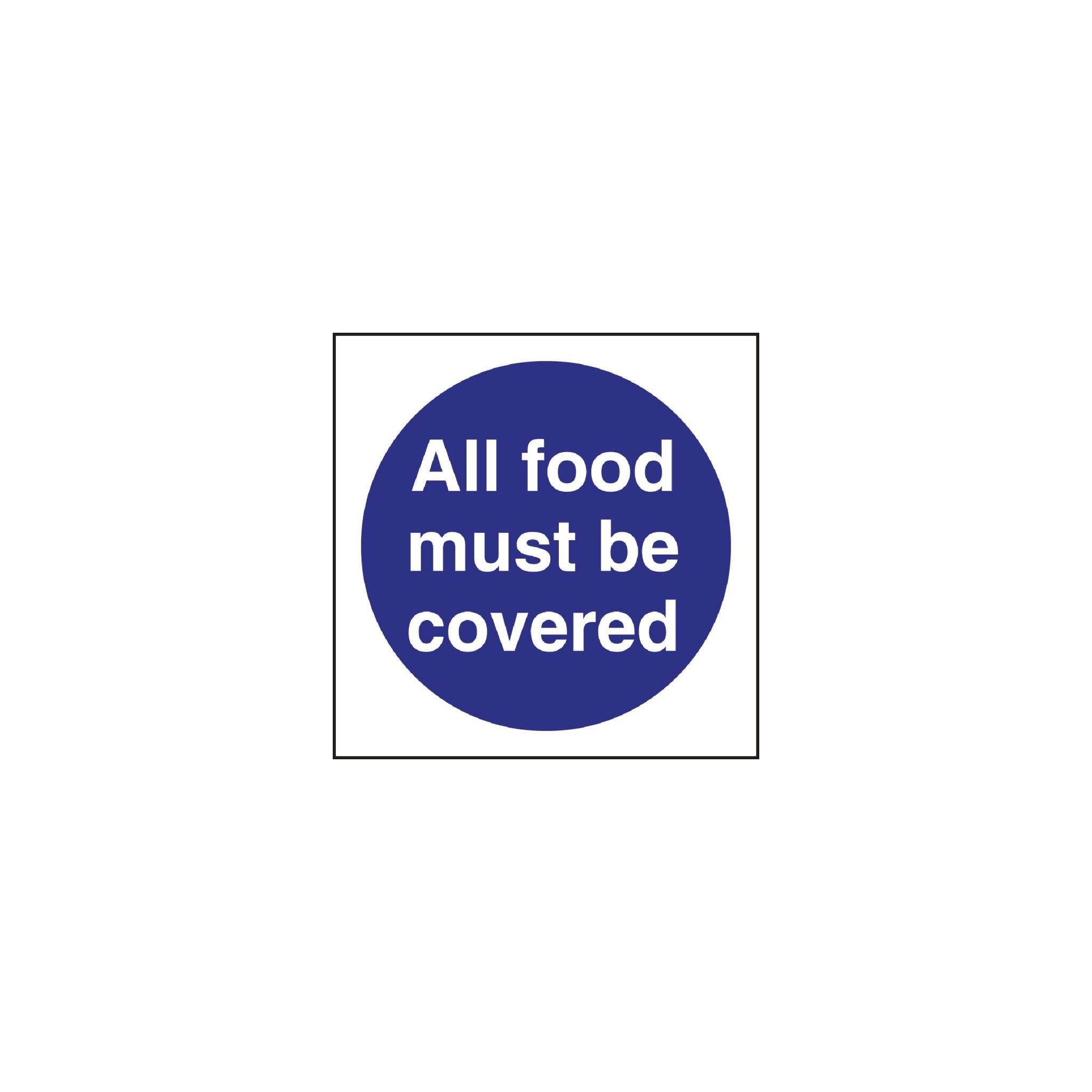 Vogue L953 All Food Must Be Covered Sign