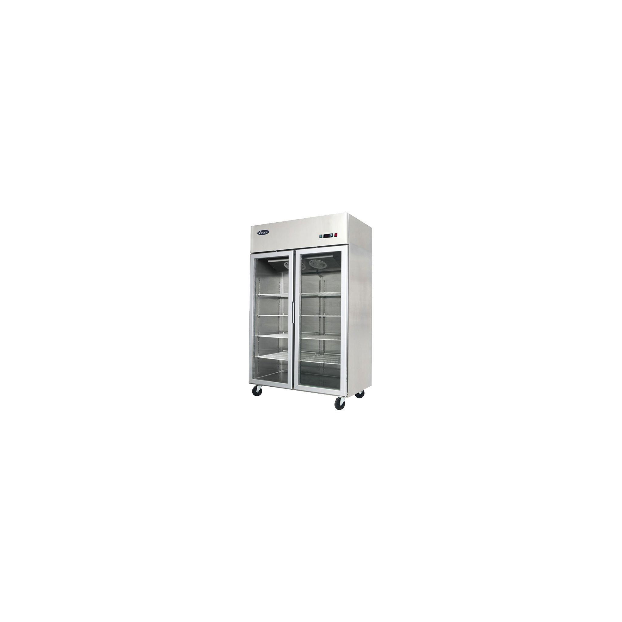Atosa YCF9408GR 900 Ltr Upright Double Hinged Glass Door Stainless Steel Display Freezer