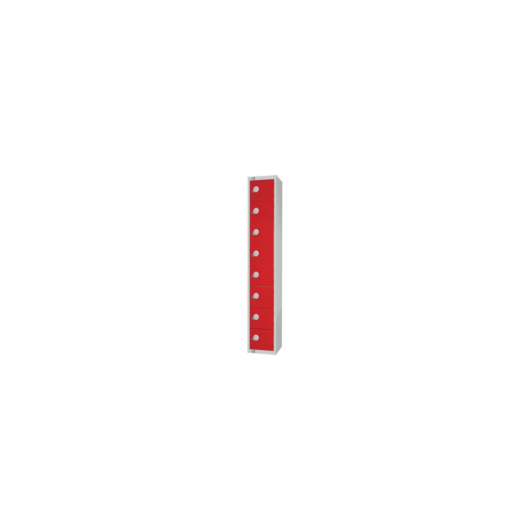 Elite Lockers CE108-P Eight Door Padlock Locker Red