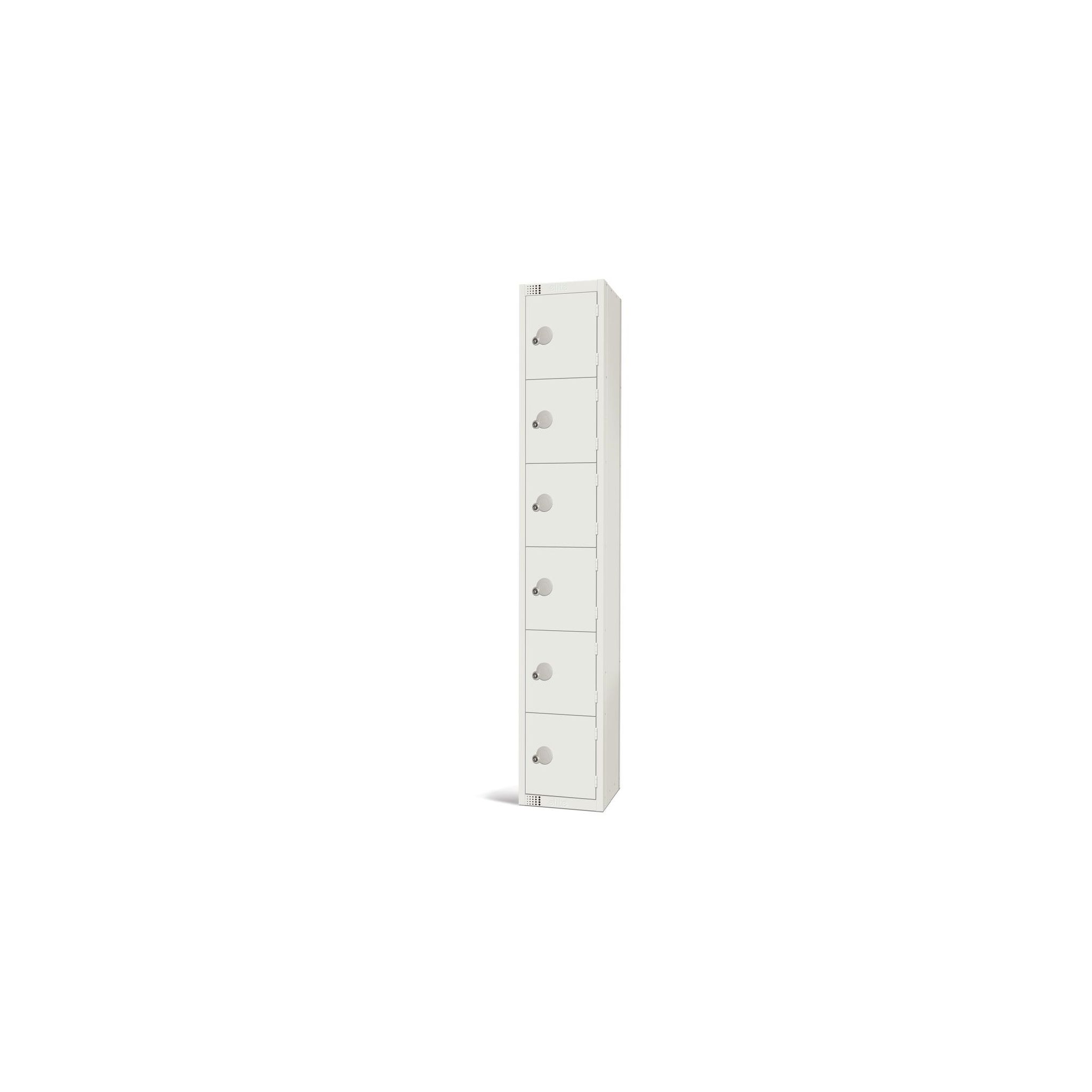 Elite Lockers GR314-CL Six Door Manual Combination Locker White