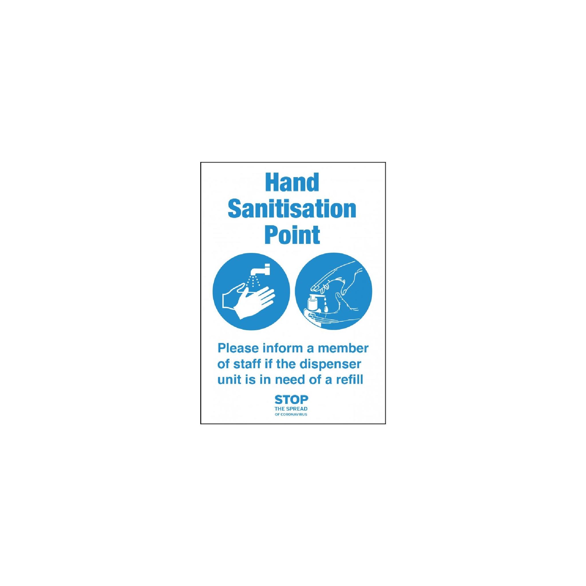 Non Branded FN846 Hand Sanitisation Point Sign A4 Self-Adhesive