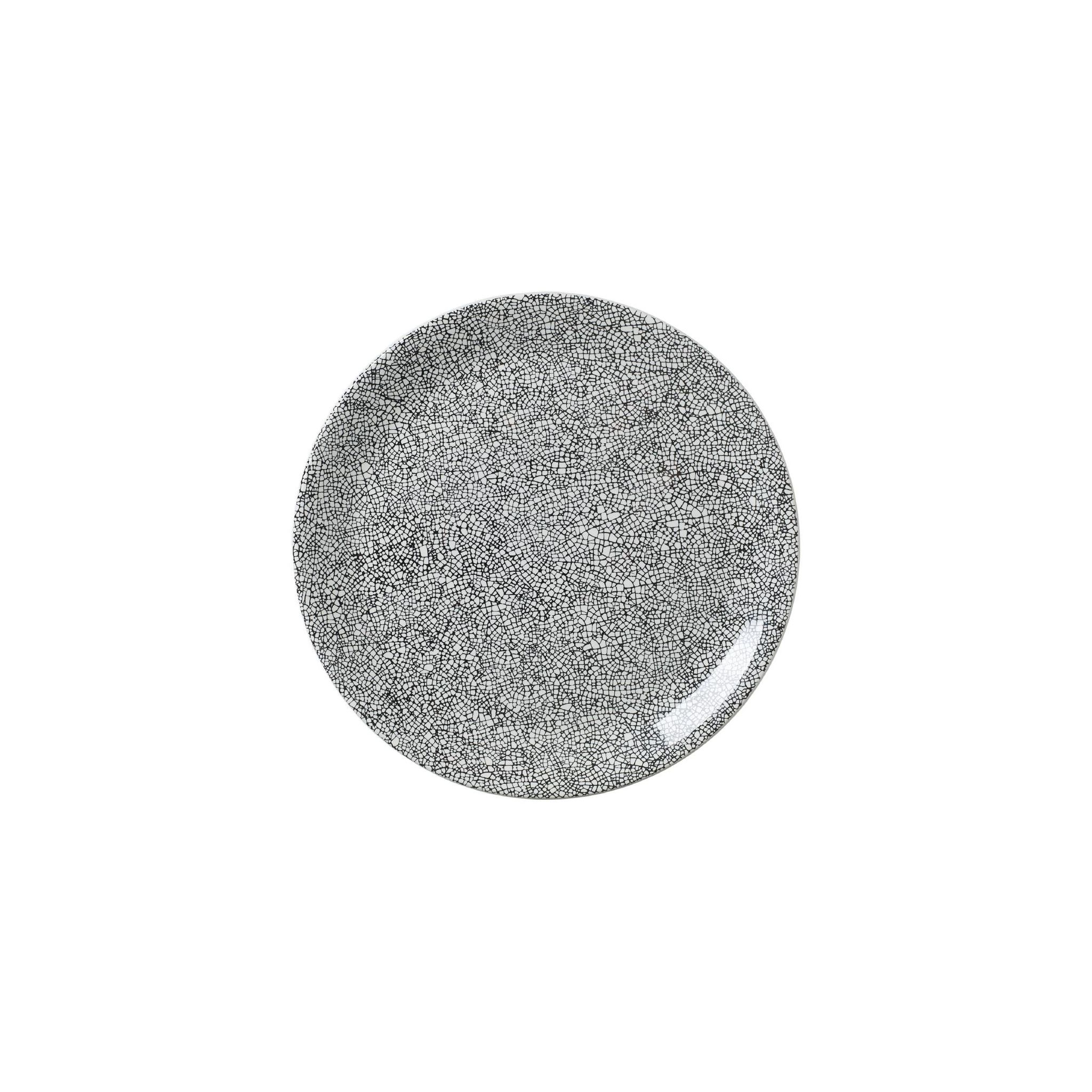 Steelite Ink Crackle VV1042 Black Coupe Plates 300mm (Pack of 12)