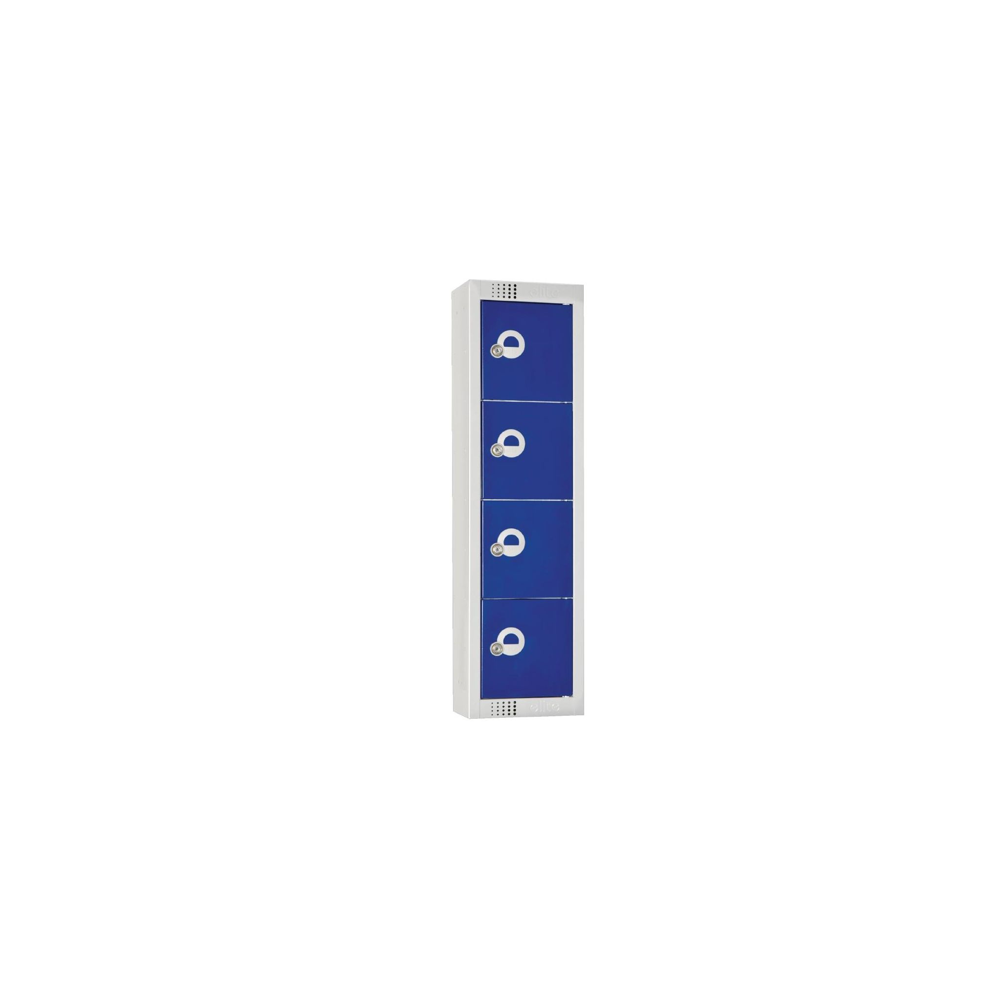 Elite Lockers CF751-PF Personal Effects Locker 4 Door Blue Padlock