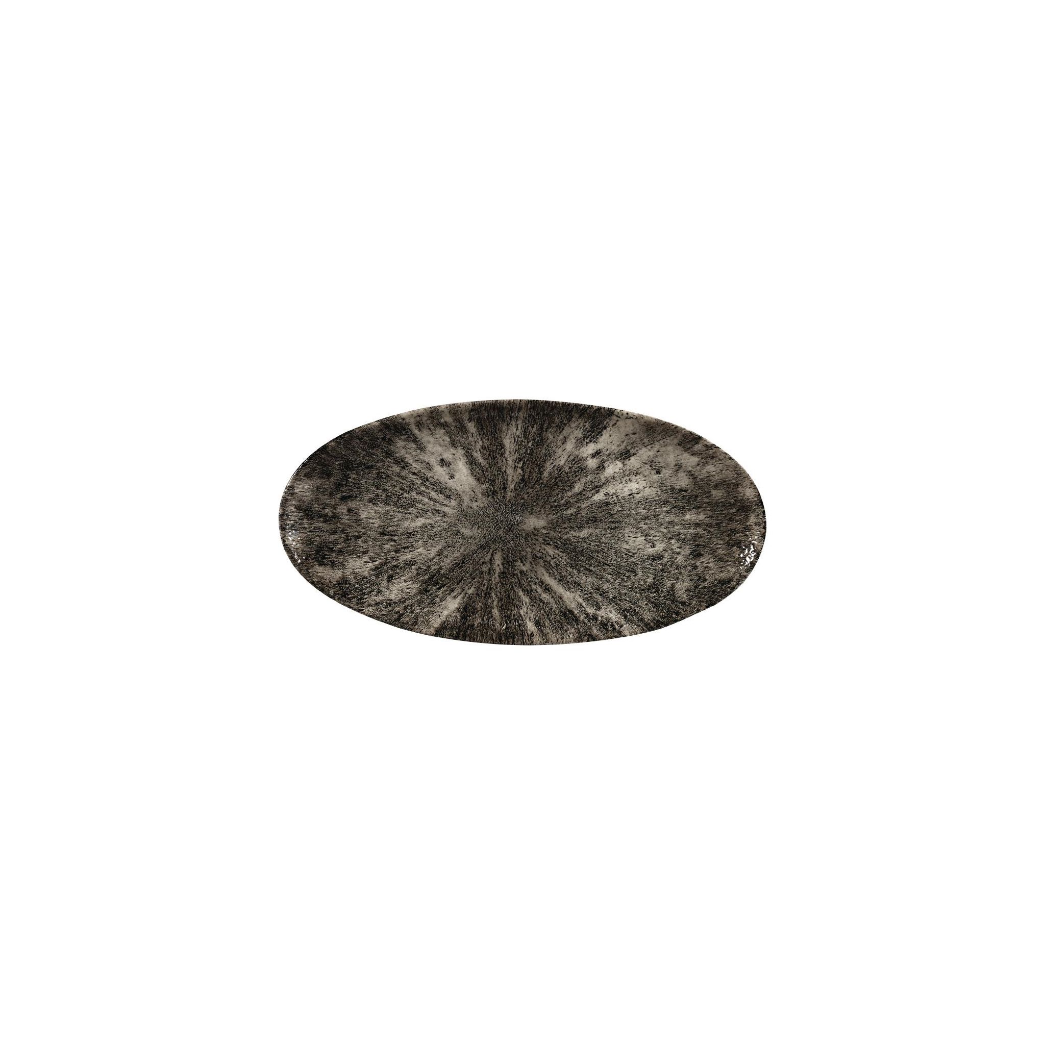 Churchill Studio Prints Stone FC141 Chefs Plates Quartz Black 347 x 173mm (Pack of 6)