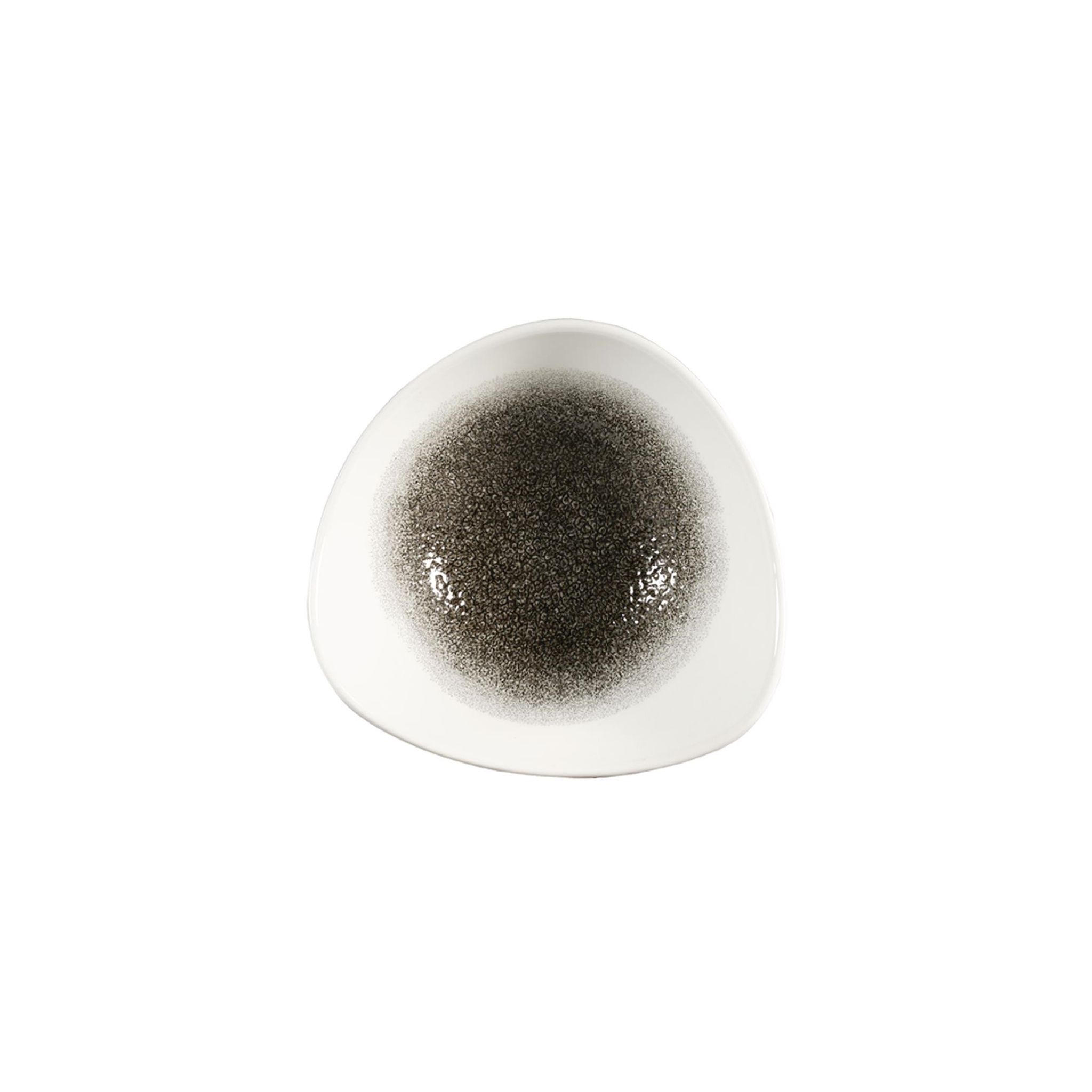 Churchill Studio Prints Raku FC134 Triangle Bowls Quartz Black 185mm 370ml (Pack of 12)