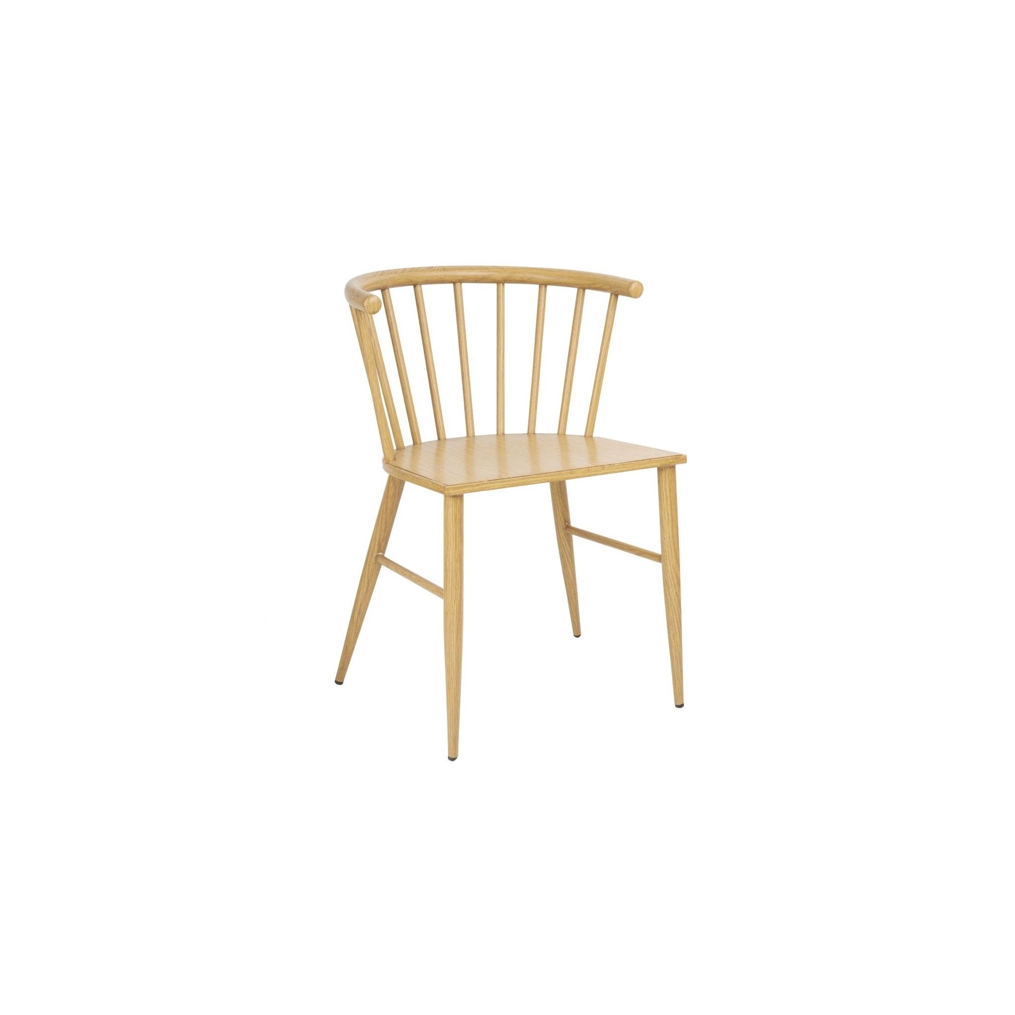 Bolero Harrowdene FU526 Metal Side Chairs - Wood Effect (Pack of 2)