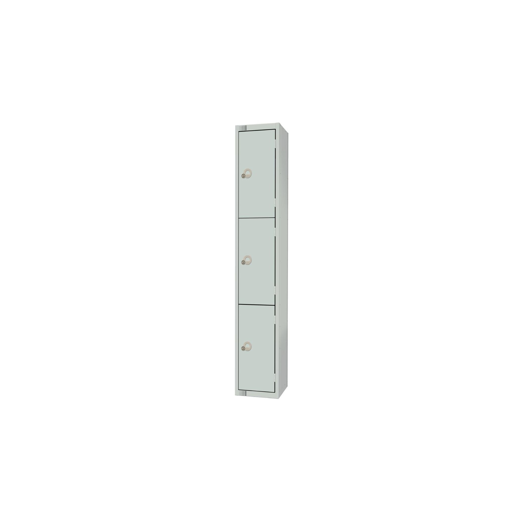 Elite Lockers W961-EL Three Door Electronic Combination Locker Grey