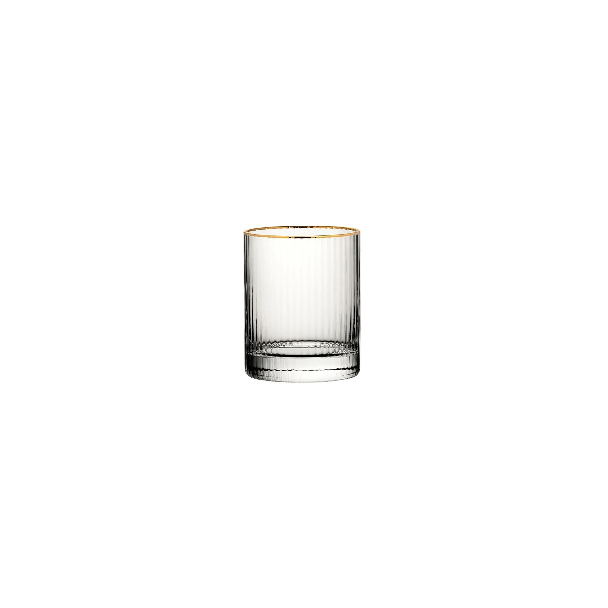 Utopia Hayworth DZ444 Double Old Fashioned Glasses Gold Rim 325ml (Pack of 6)