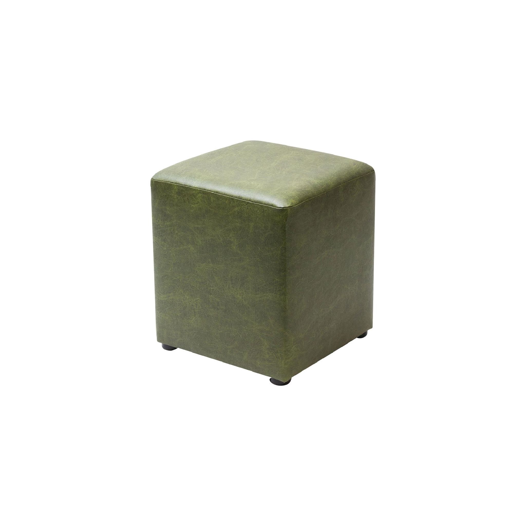 Non Branded FT449 Cube Faux Leather Bar Stool Juniper (Pack of 2)
