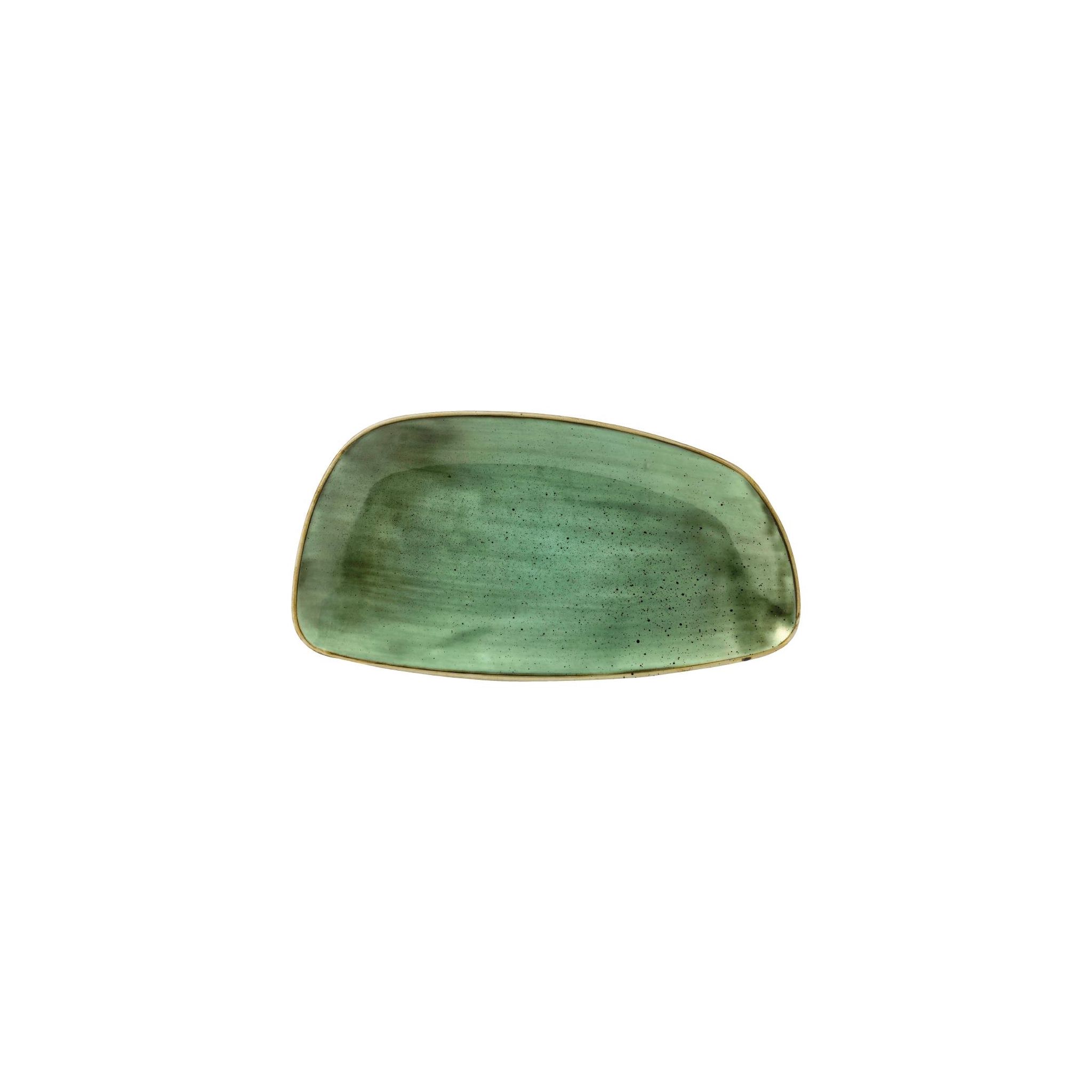 Churchill Stonecast FD848 Oval Plates Samphire Green 349x171mm (Pack of 6)
