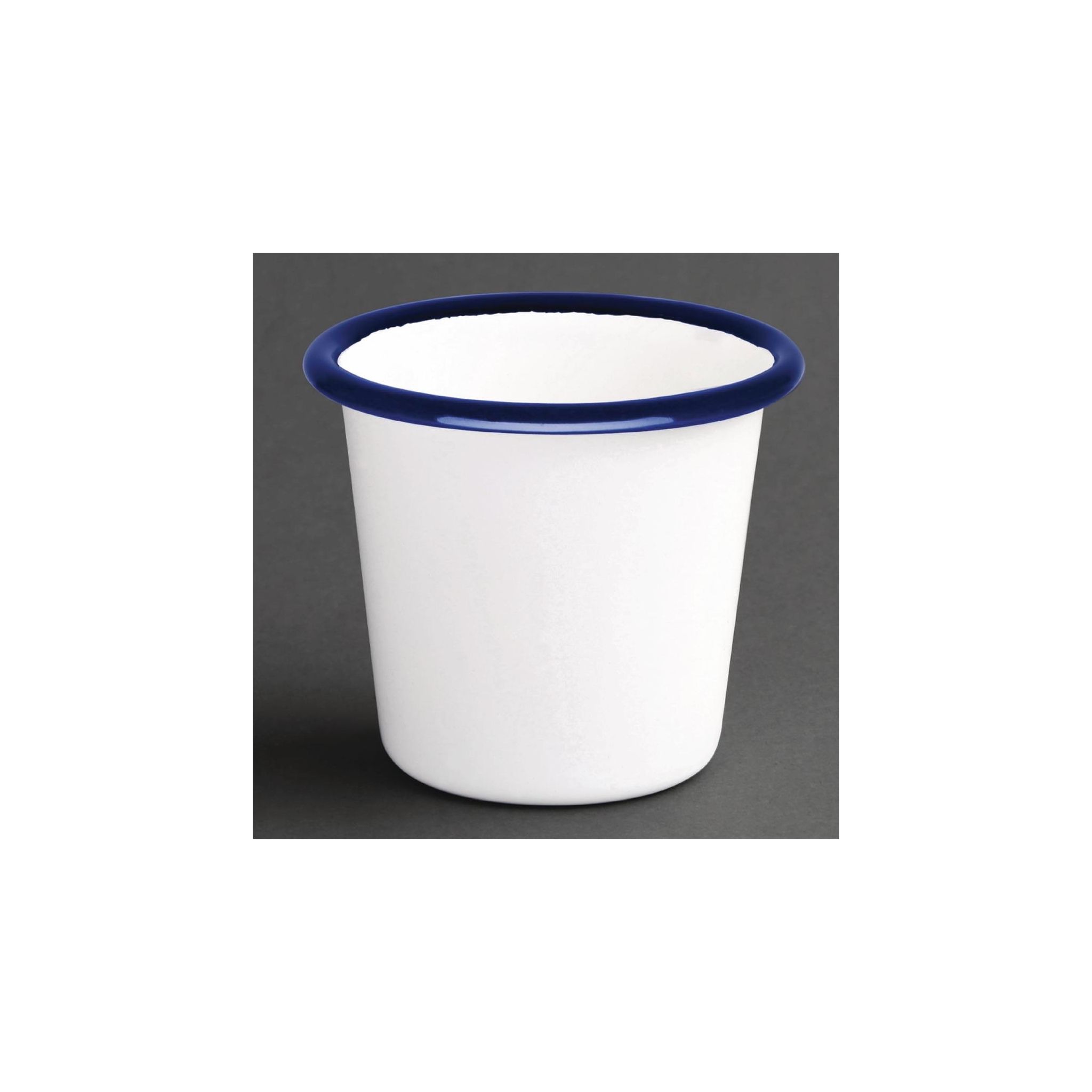 Olympia Enamel DC383 Sauce Cups White and Blue 65mm (Pack of 6)