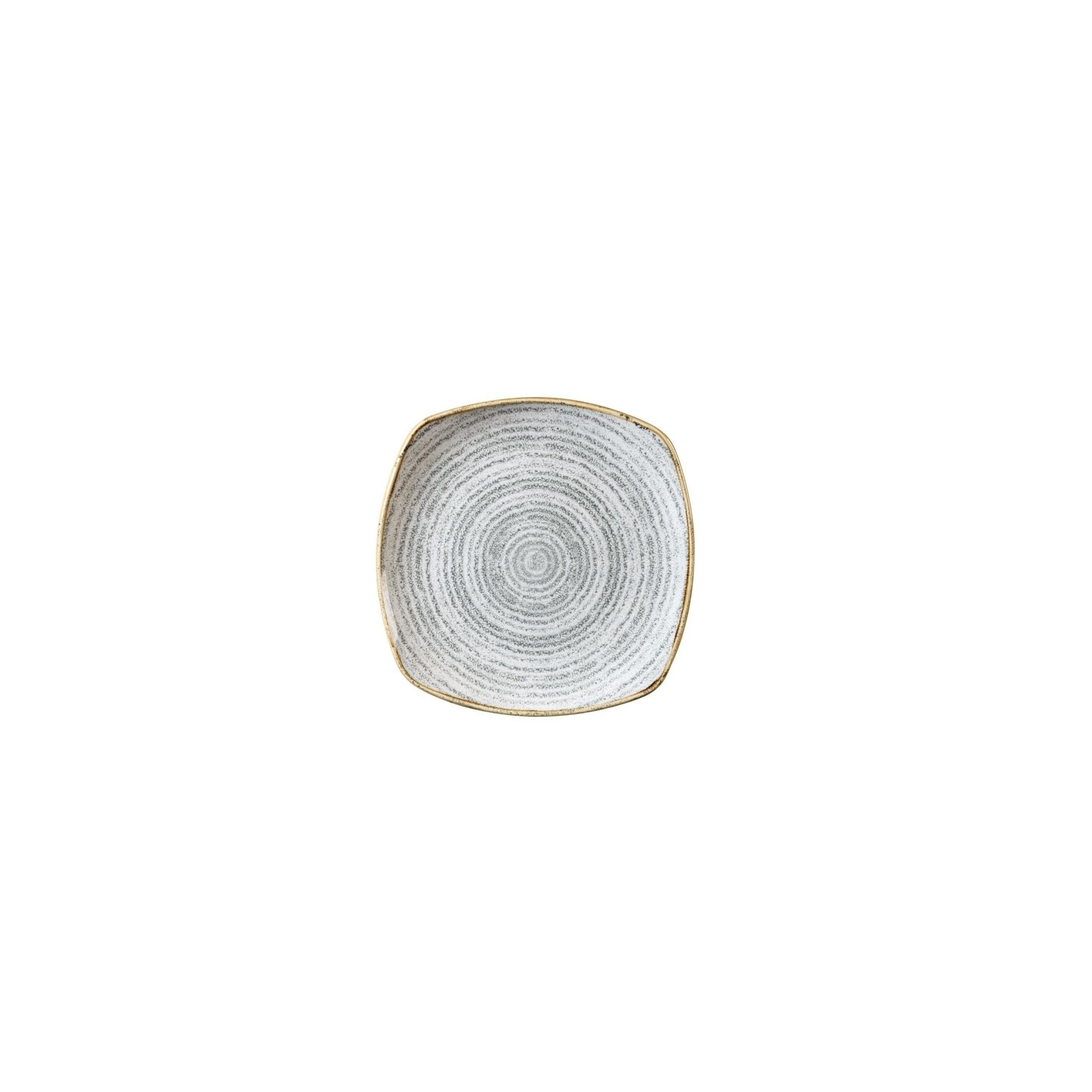 Churchill Studio Prints Homespun DM438 Stone Grey Square Plates 215mm (Pack of 12)
