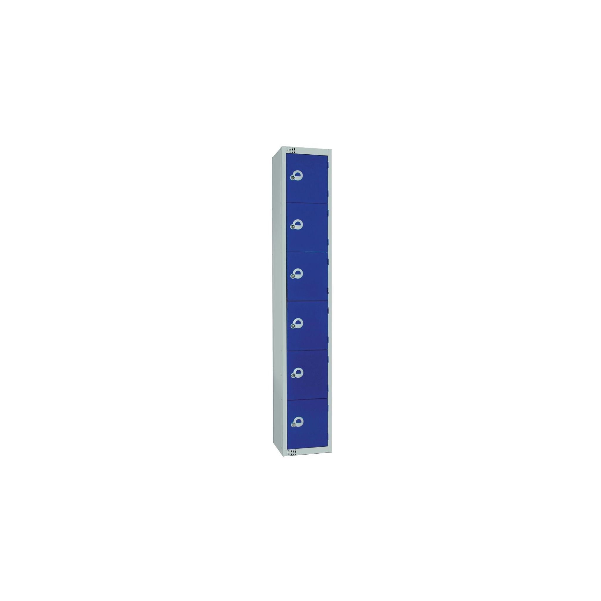 Elite Lockers W948-CL Six Door Manual Combination Locker Blue
