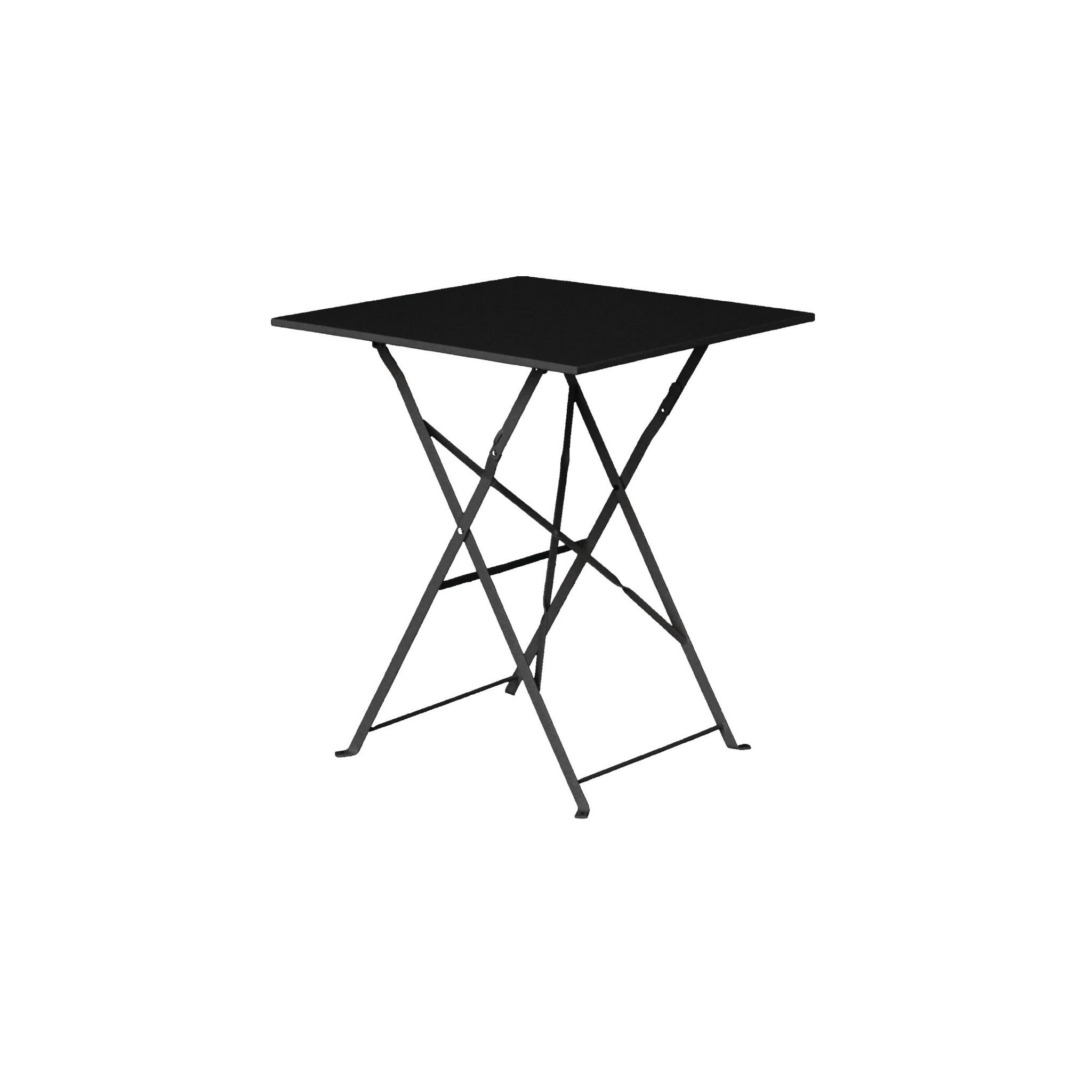 Bolero Perth GK989 Pavement Style Steel Table Square Black 600mm