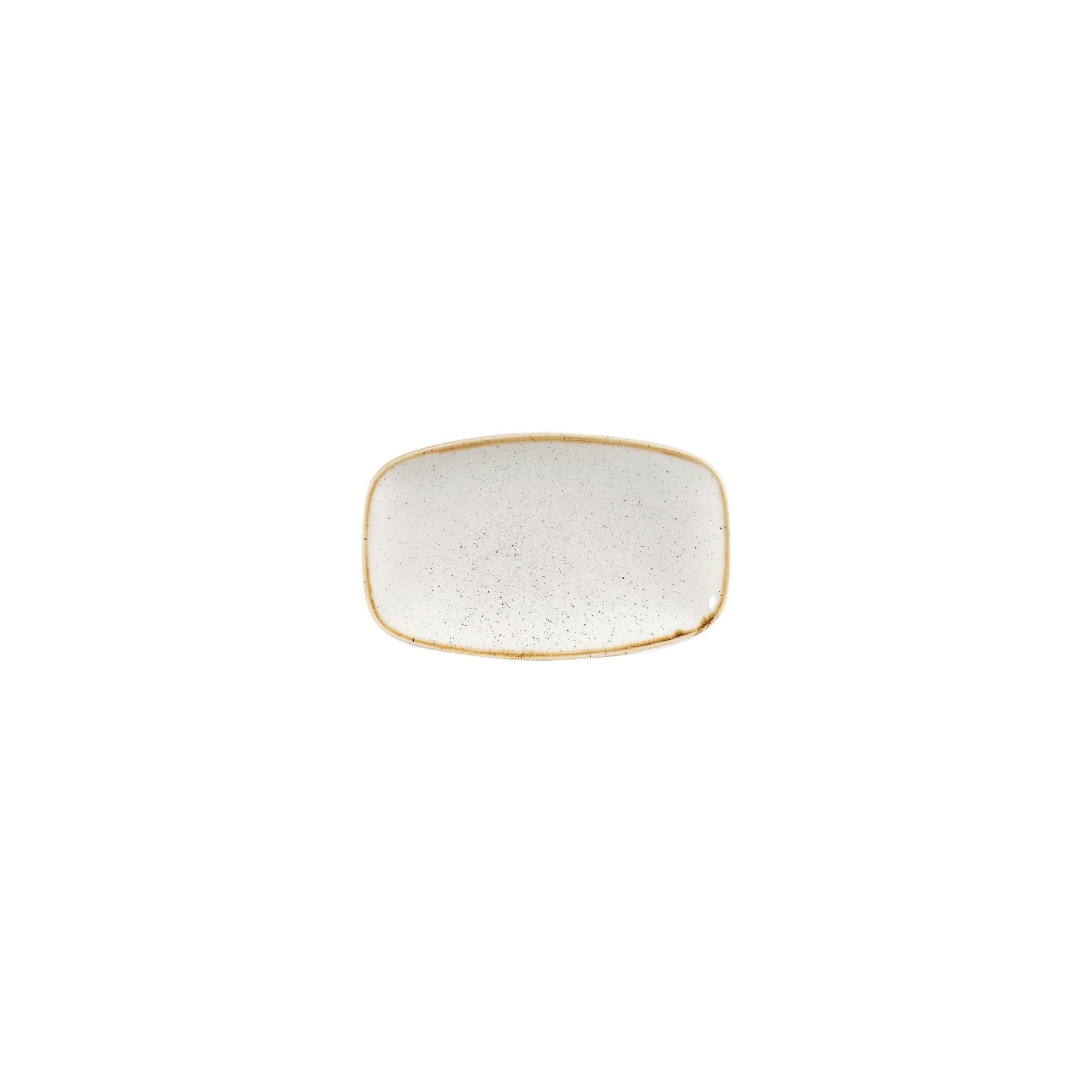 Churchill Stonecast DW327 Rectangular Plates Barley White 121 x 200mm (Pack of 12)