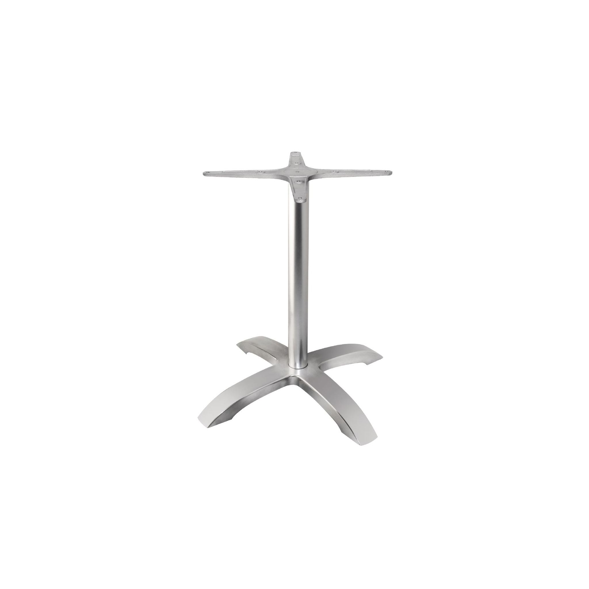 Bolero GG660 Brushed Aluminium 4 Leg Table Base