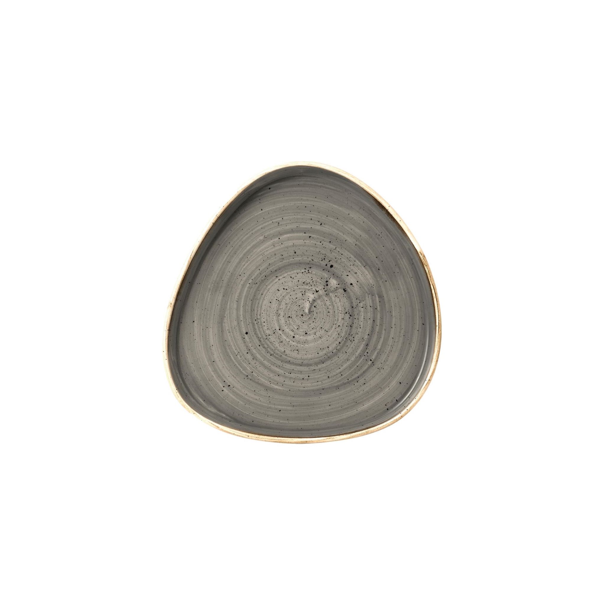 Churchill Stonecast FR033 Grey Triangle Walled Chefs Plates 200mm (Pack of 6)