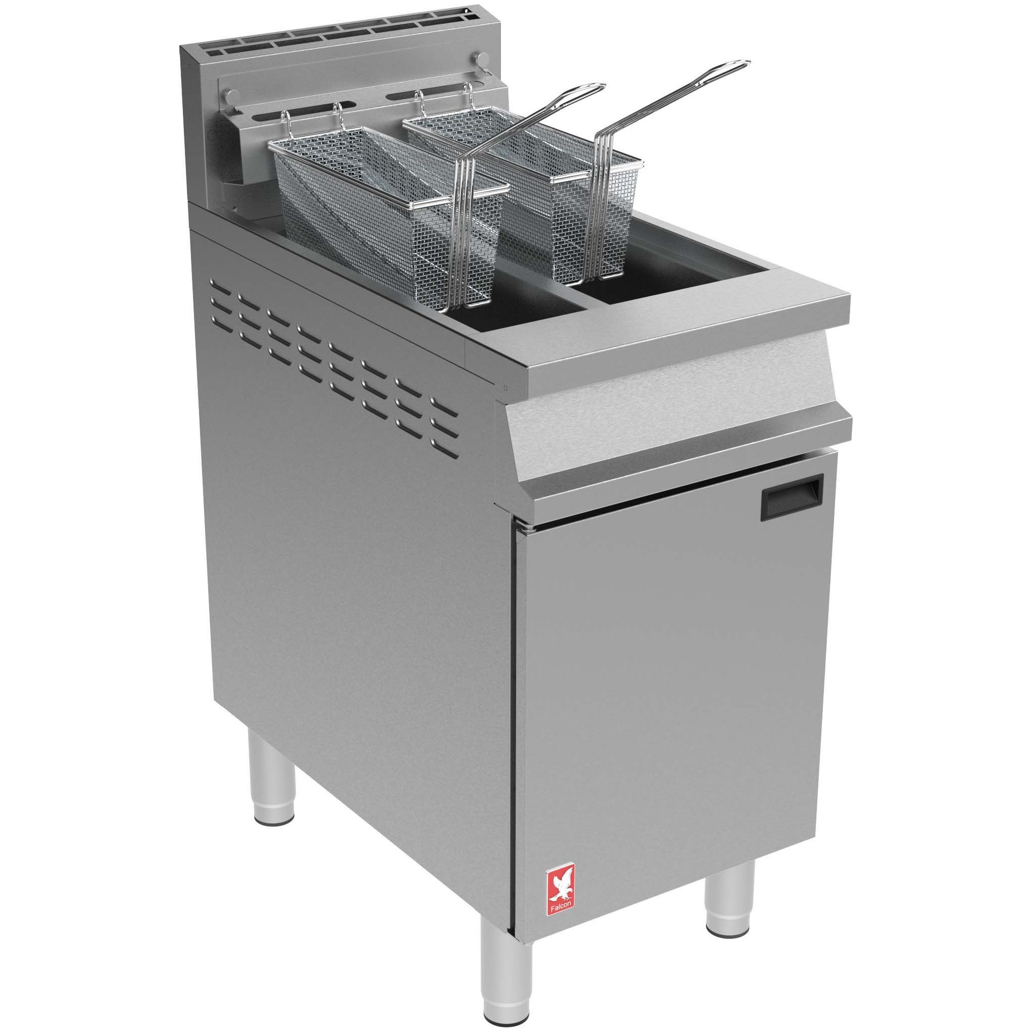 Falcon Dominator Plus G3845/N 2 x 12.8 Ltr Natural Gas Freestanding Twin Tank Fryer (2 x Baskets)