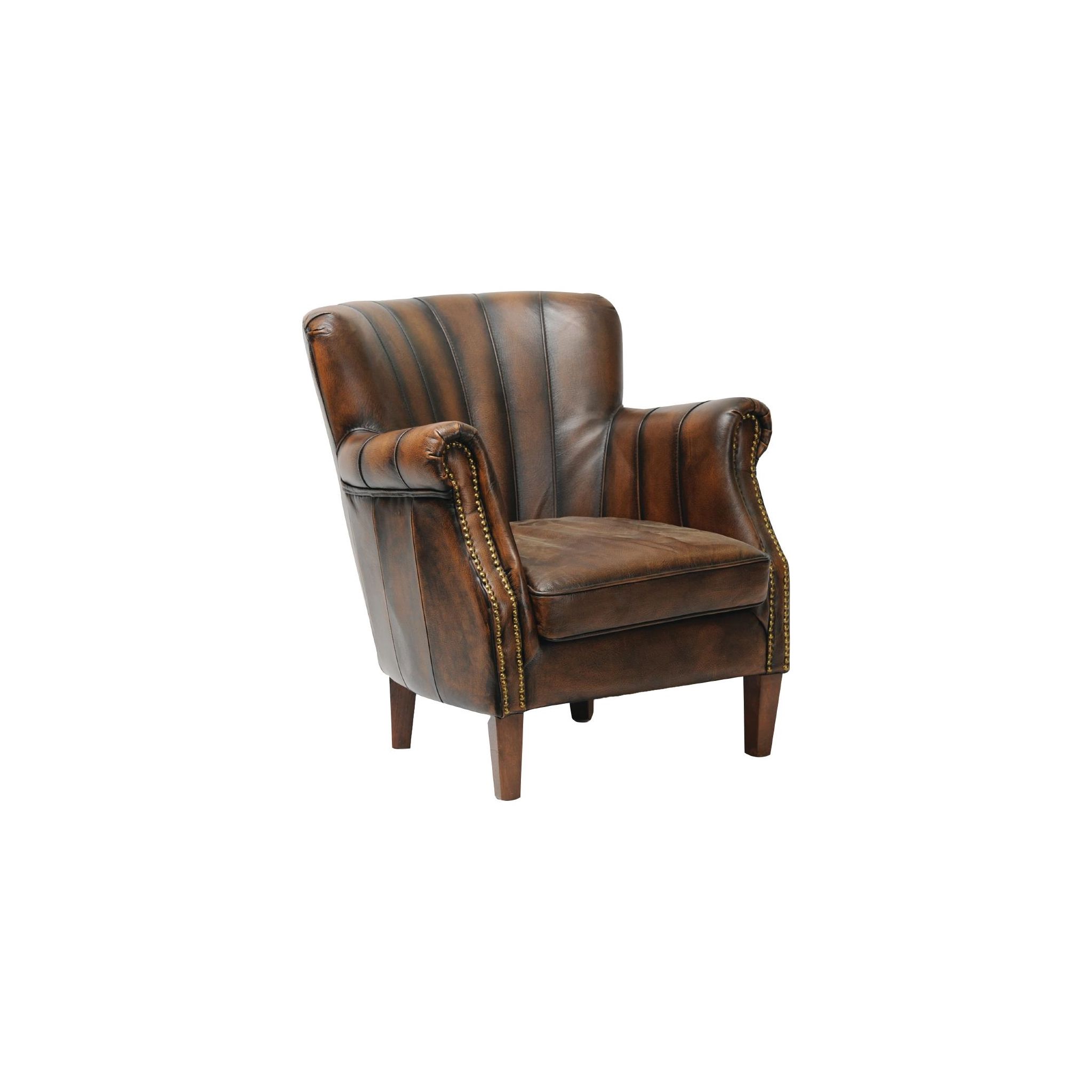 Non Branded FT441 Lancaster Leather Chair Chestnut