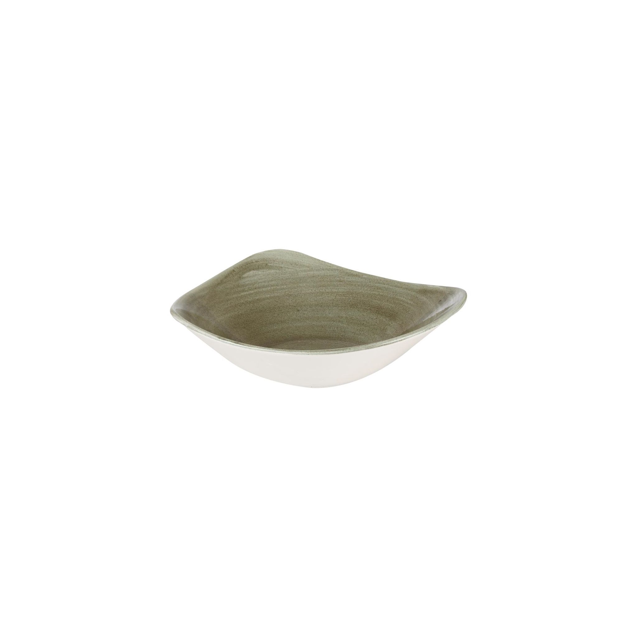 Churchill Stonecast Patina HC815 Antique Triangle Bowls Green 235mm (Pack of 12)