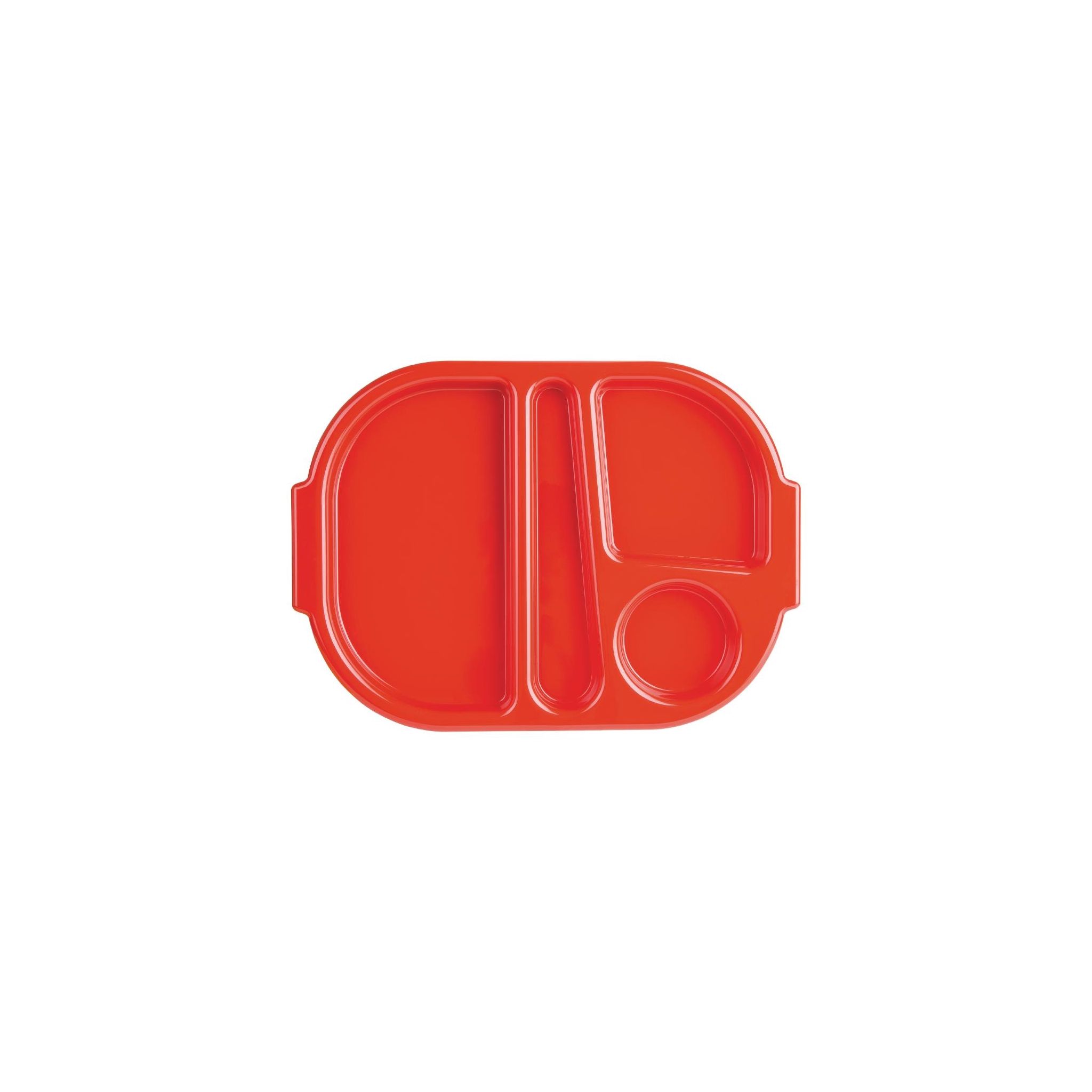Olympia Kristallon DL126 Small Polycarbonate Compartment Food Trays Red 321mm