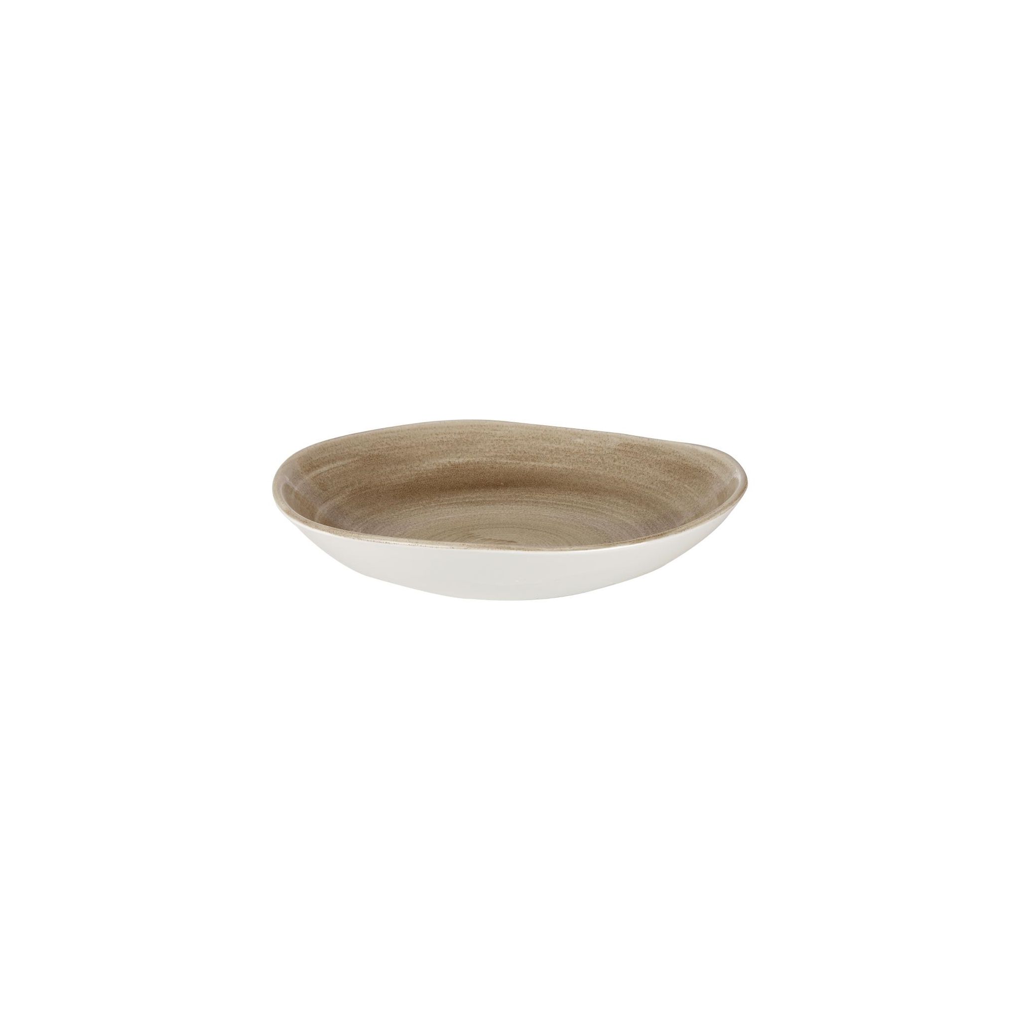 Churchill Stonecast Patina HC804 Antique Organic Round Bowls Taupe 253mm (Pack of 12)