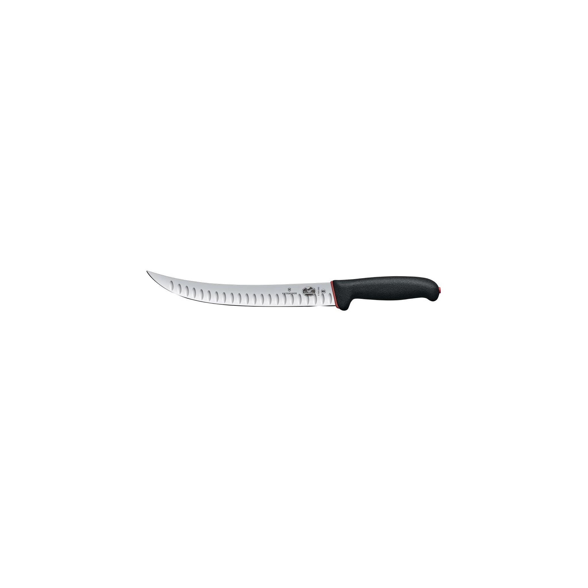Victorinox CU010 Fibrox Dual Grip Fluted Edge Butchers Knife Black 9.8"