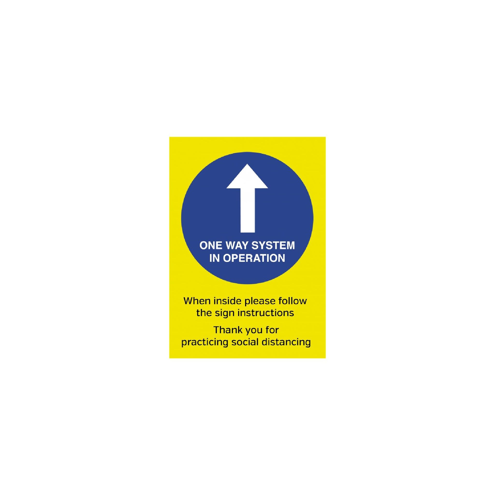 Non Branded FN653 One Way System In Operation Poster A4
