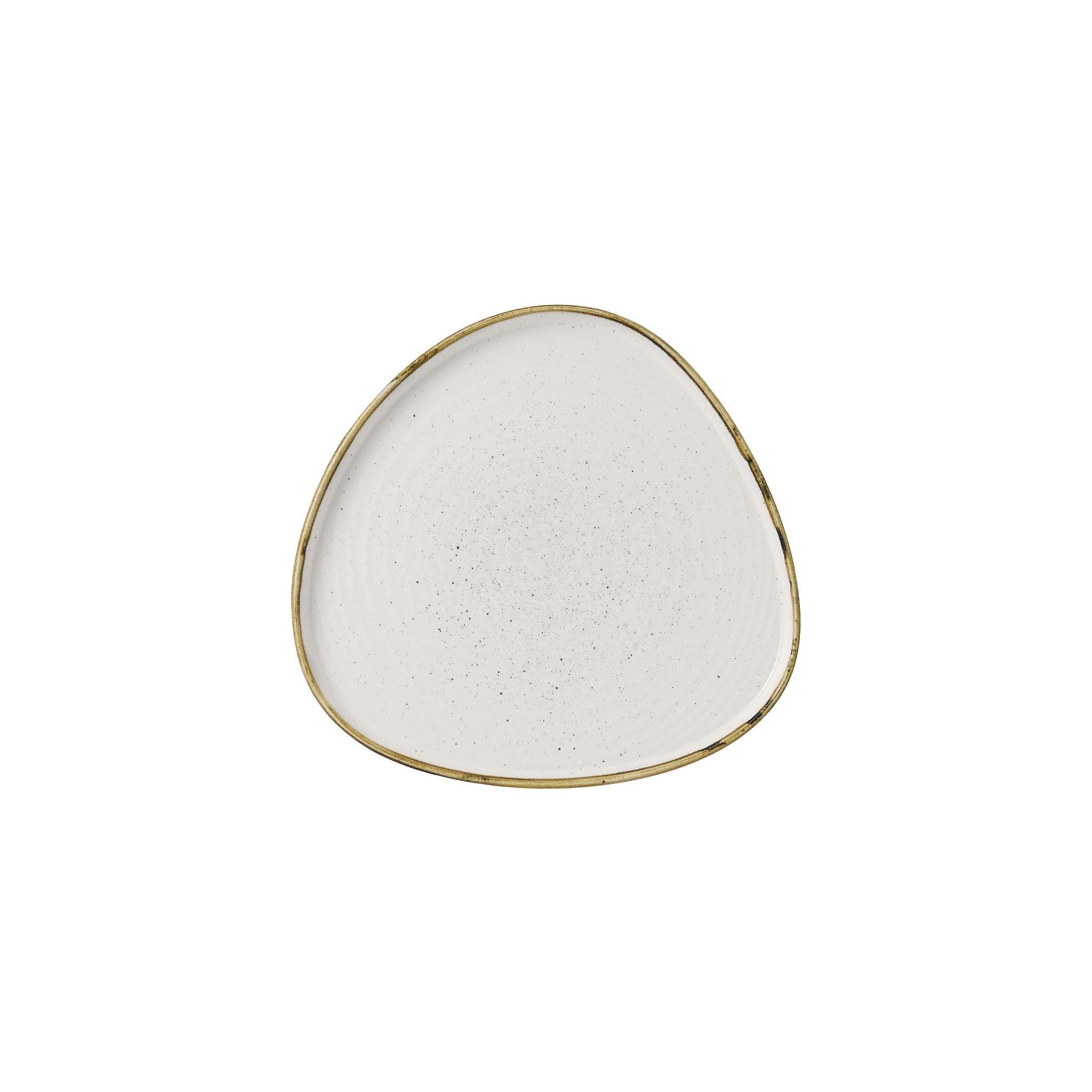 Churchill Stonecast FR030 Barley White Triangle Walled Chefs Plates 260mm (Pack of 6)