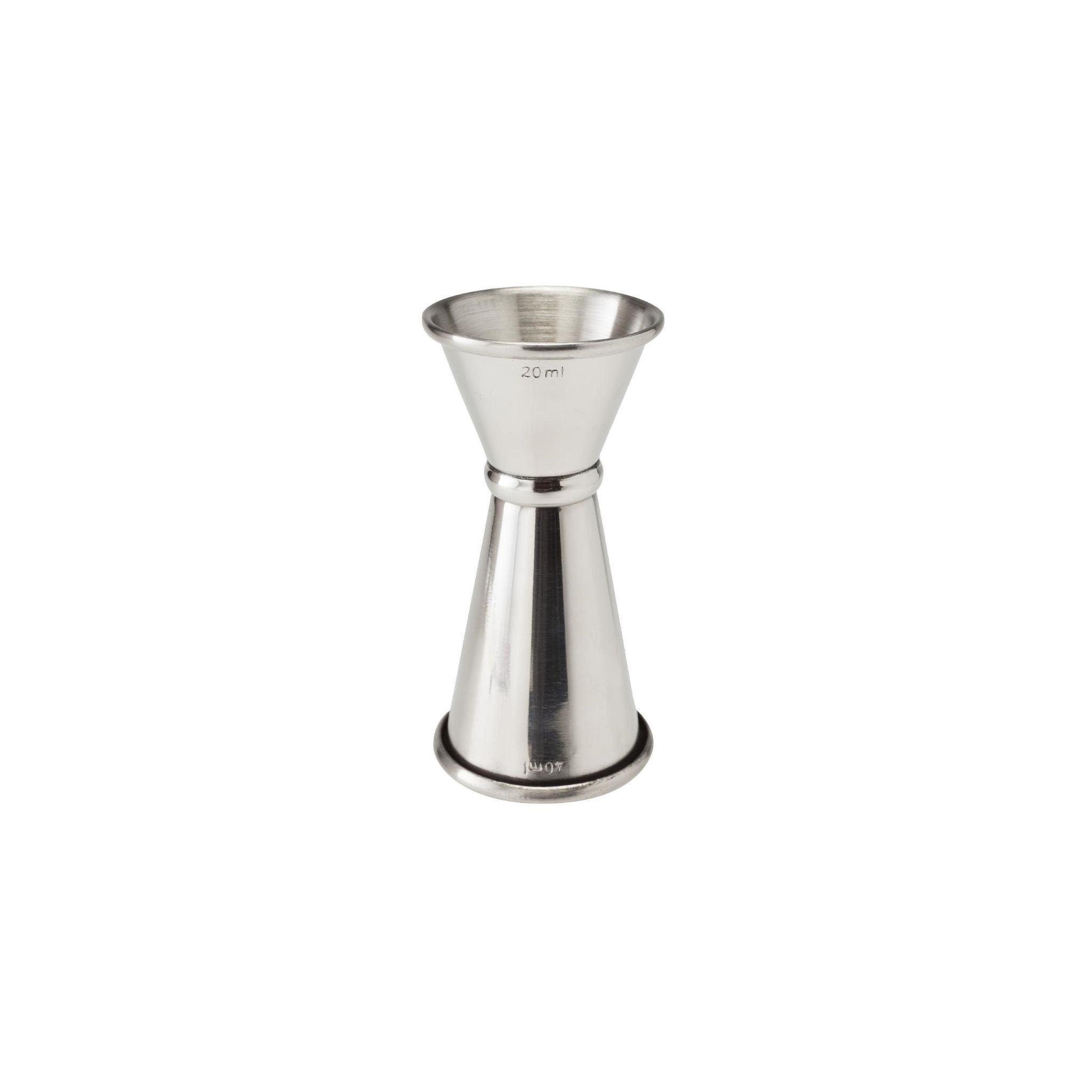 Beaumont CZ350 Stainless Steel Banded Jigger Measure 20ml/40ml