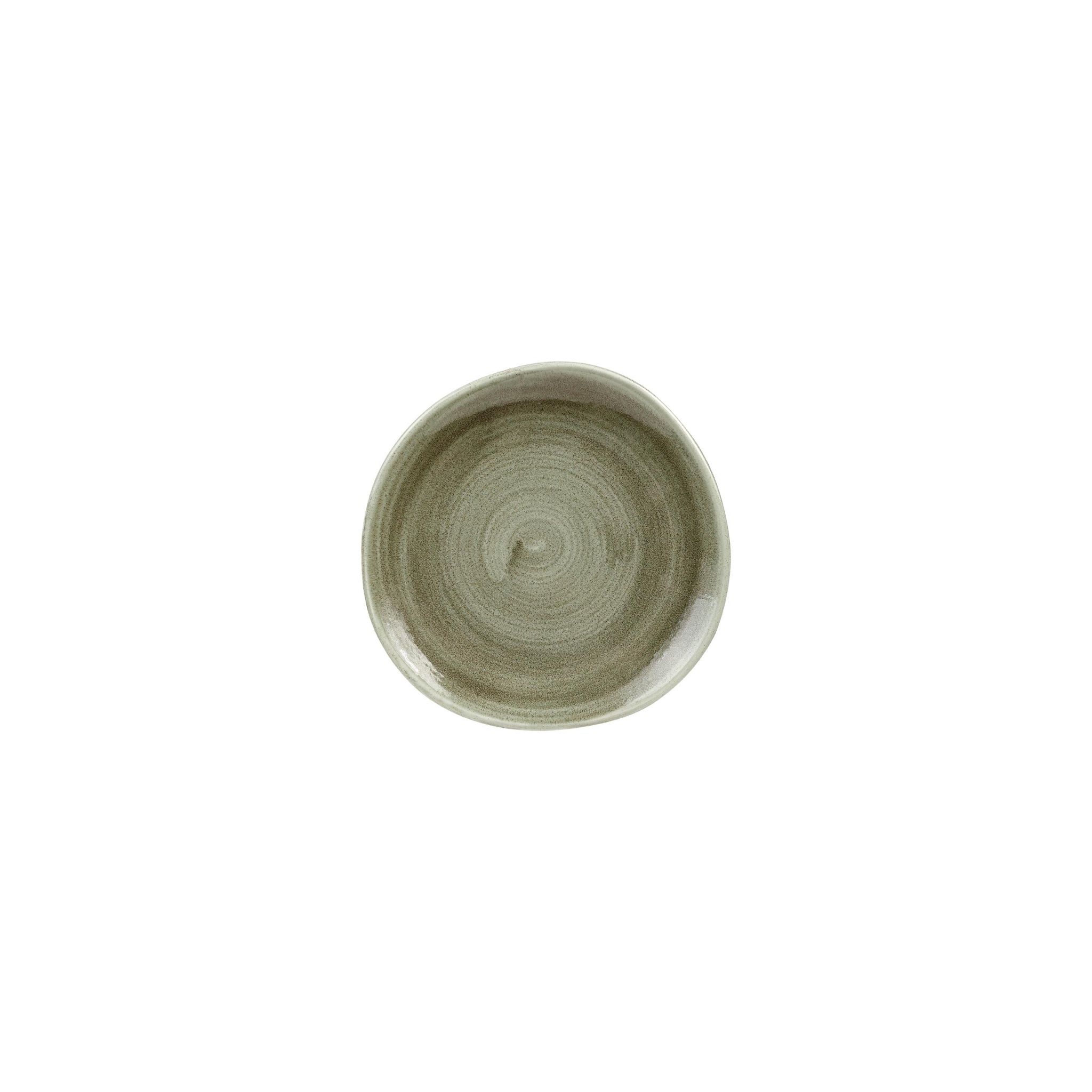 Churchill Stonecast Patina HC822 Antique Organic Round Plates Green 210mm (Pack of 12)