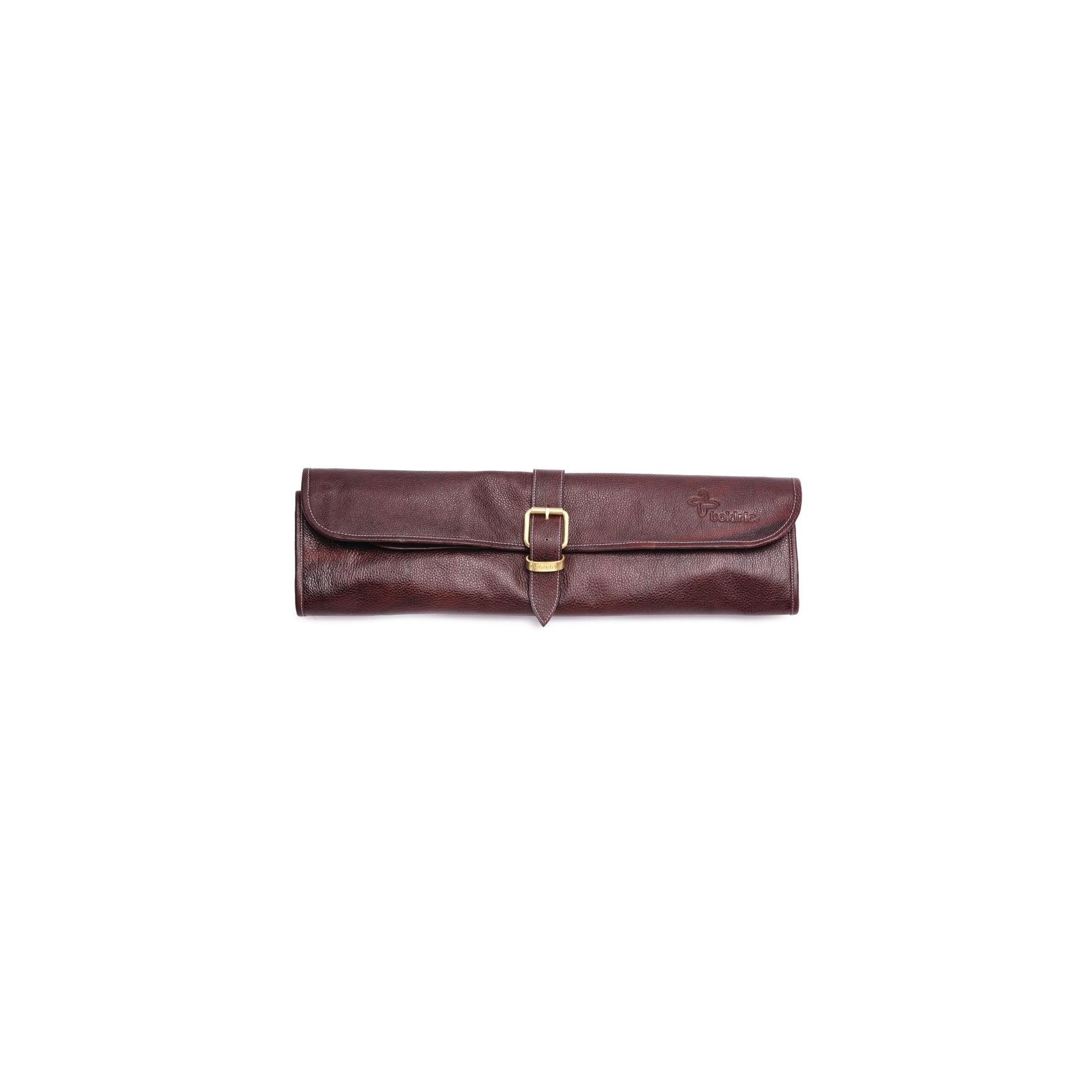 Boldric CM556 One Buckle Leather Knife Bag Brown 8 Slots