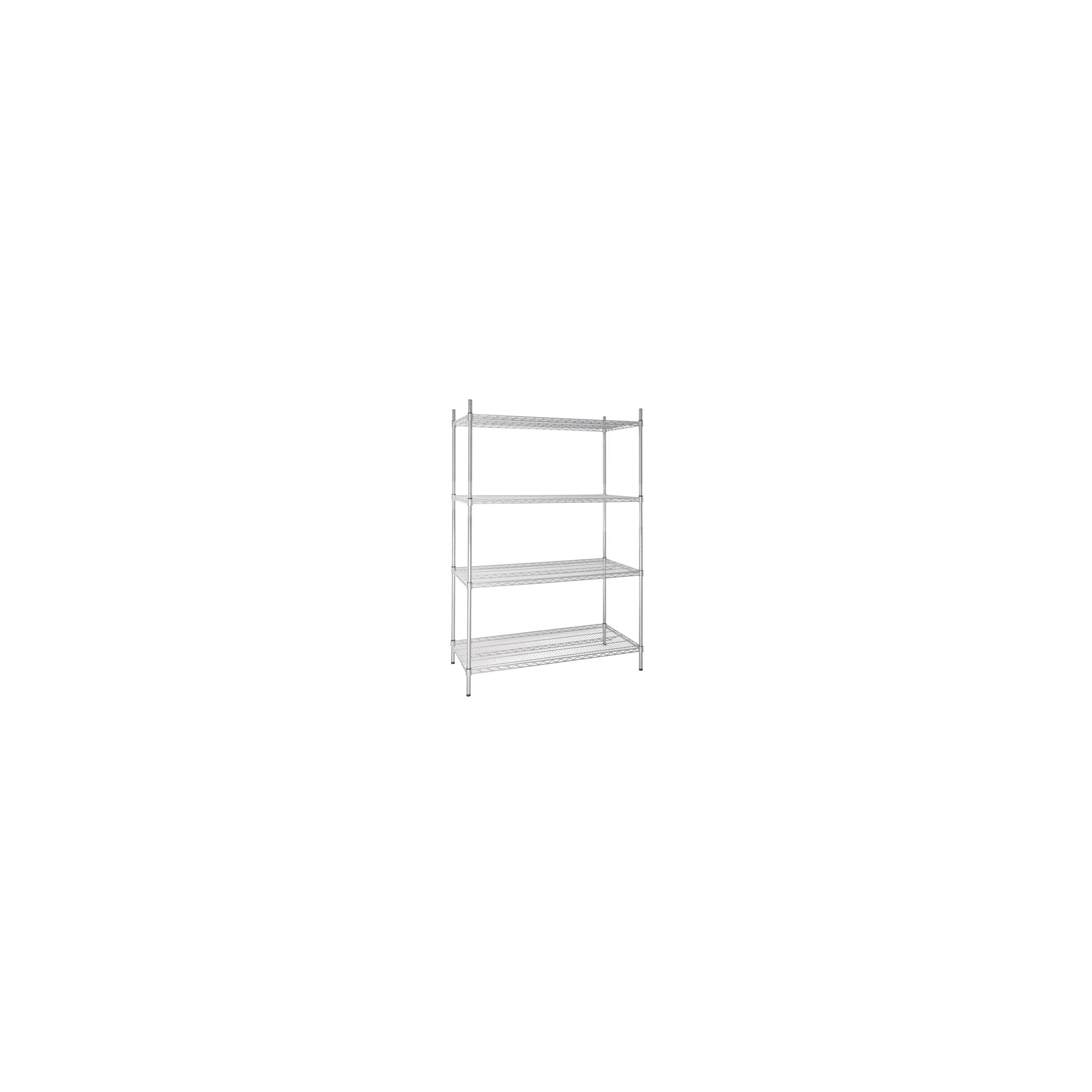Vogue U257 1220w x 610d mm Chrome Wire Shelves 4 Tier