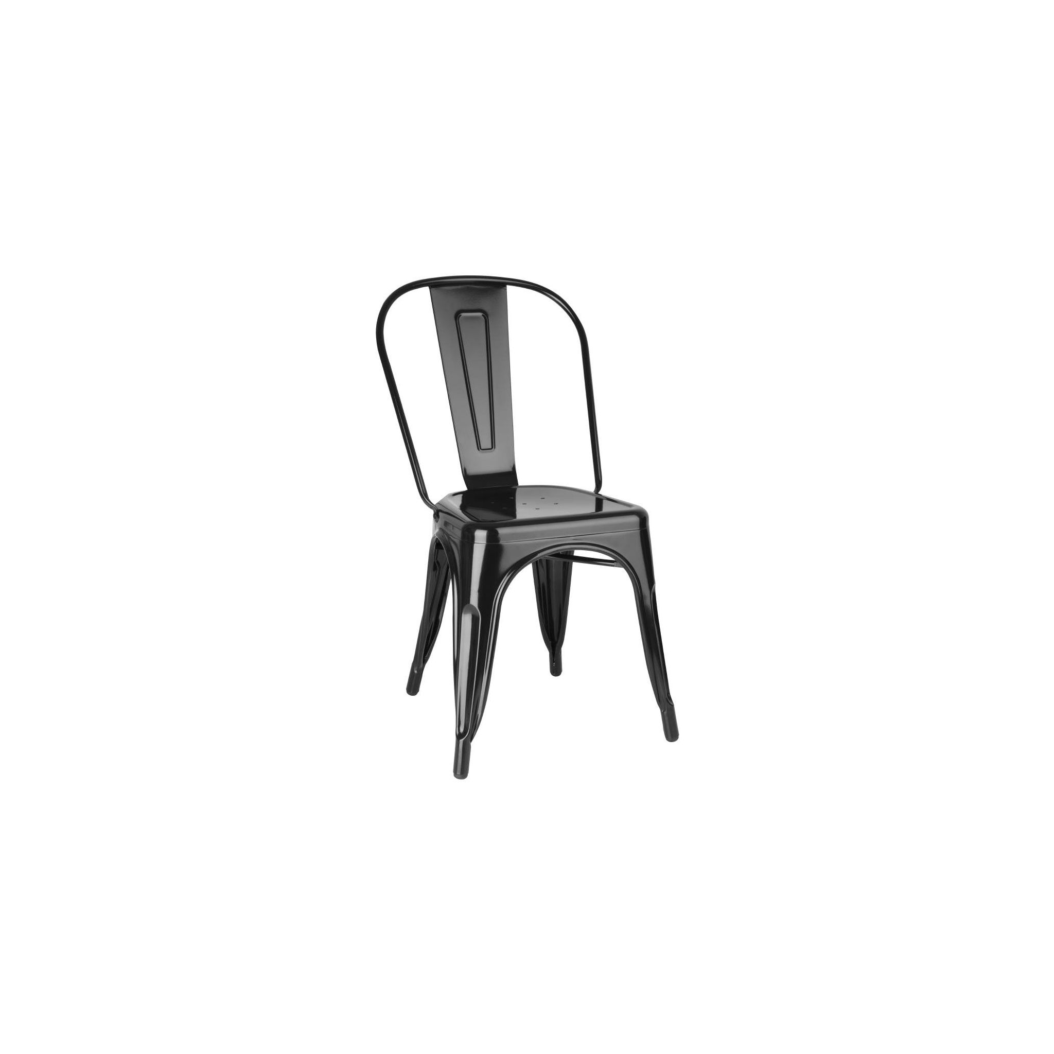 Bolero Bistro FW508 Steel Side Chairs Black (Pack of 4)