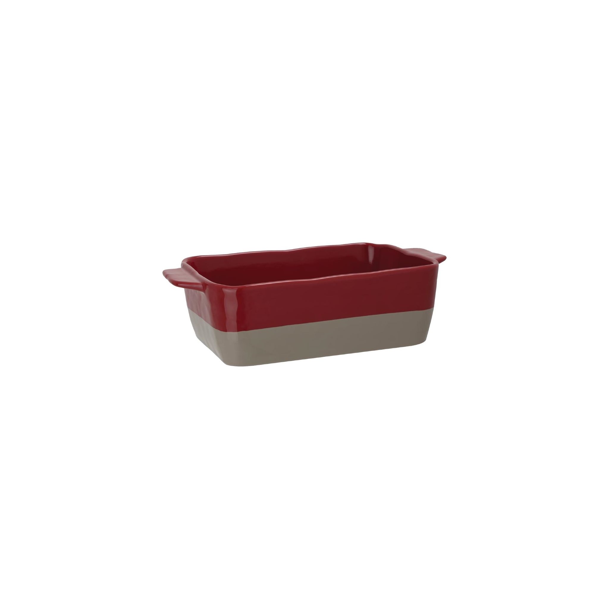 Olympia DB522 Red And Taupe Ceramic Roasting Dish 2.5Ltr