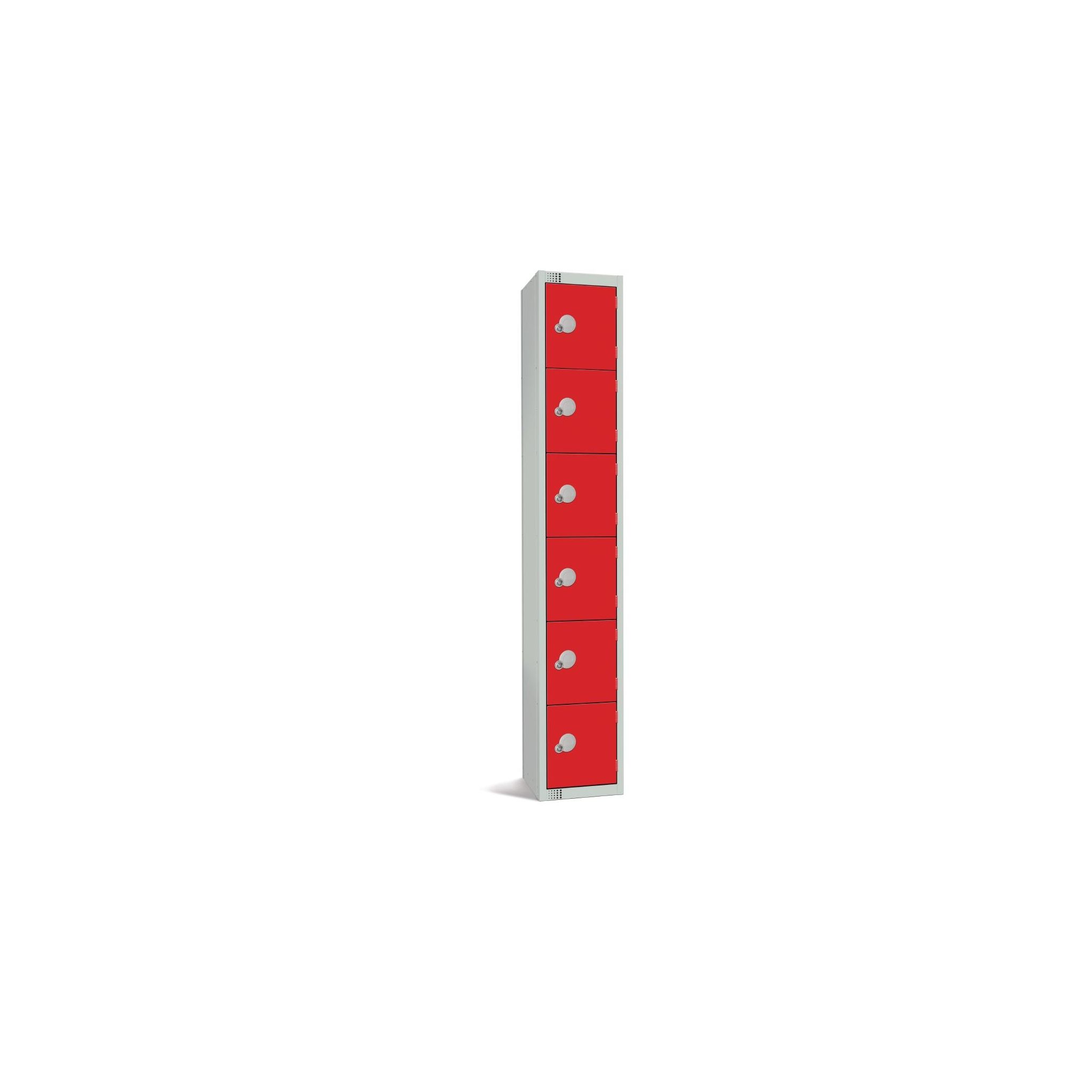 Elite Lockers W953-CL Six Door Manual Combination Locker Red