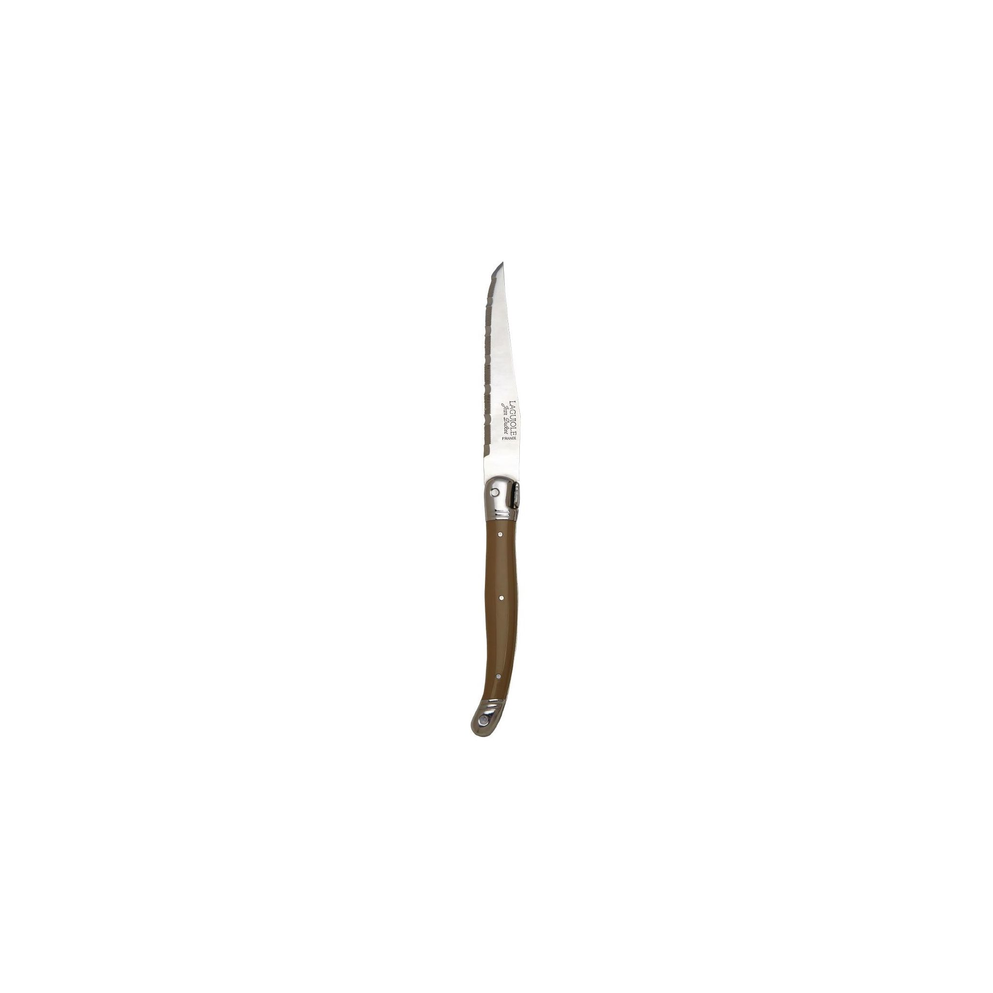 Laguiole VV956 Serrated Steak Knives Toupe Handle (Pack of 6)