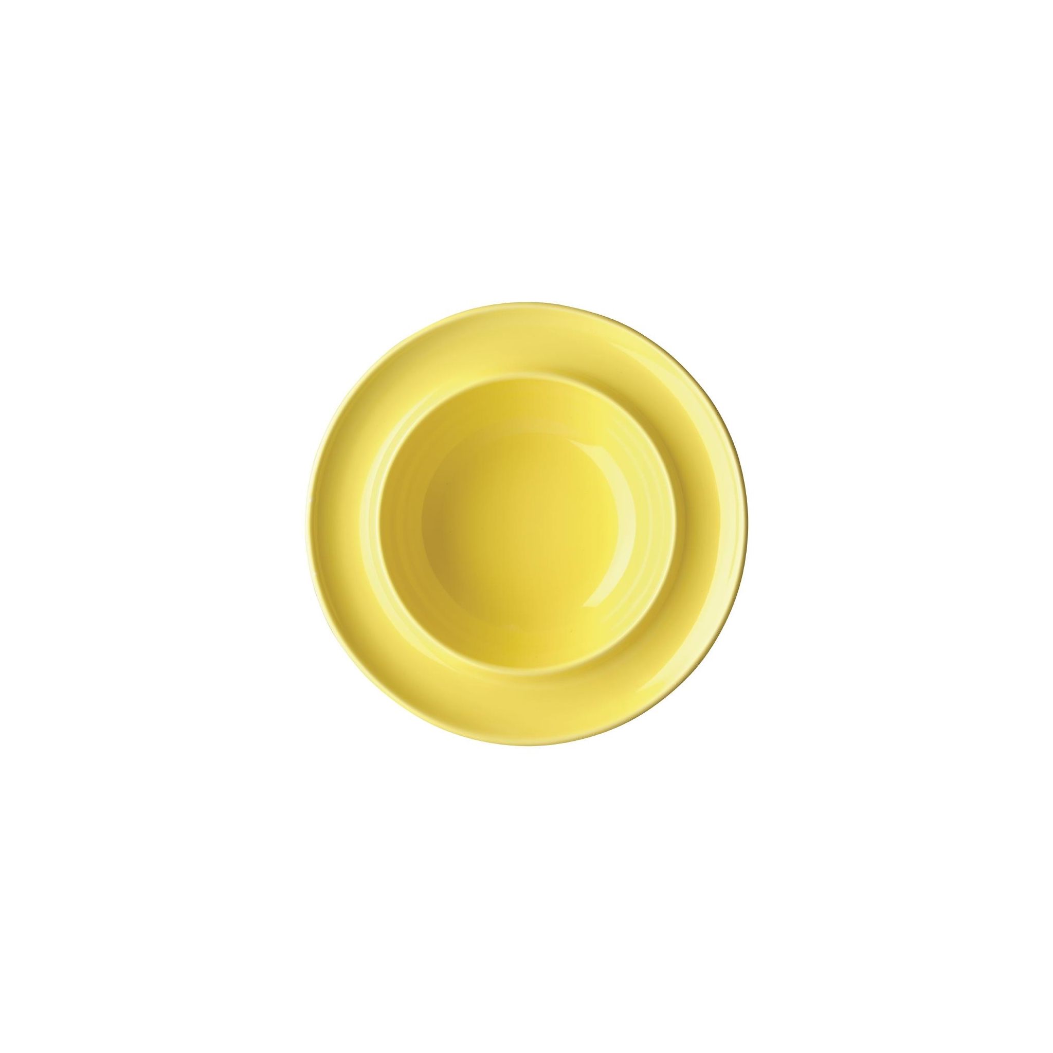 Olympia Kristallon Heritage DW148 Raised Rim Bowls Yellow 205mm (Pack of 4)