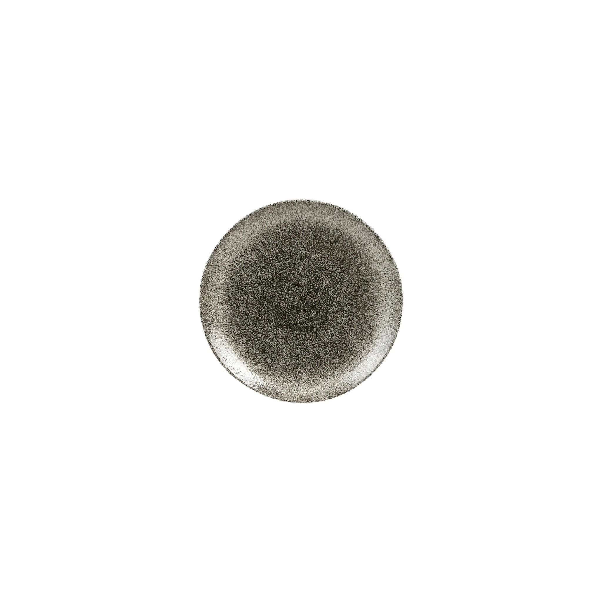 Churchill Studio Prints Raku HC768 Round Coupe Plates Quartz Black 260mm (Pack of 12)