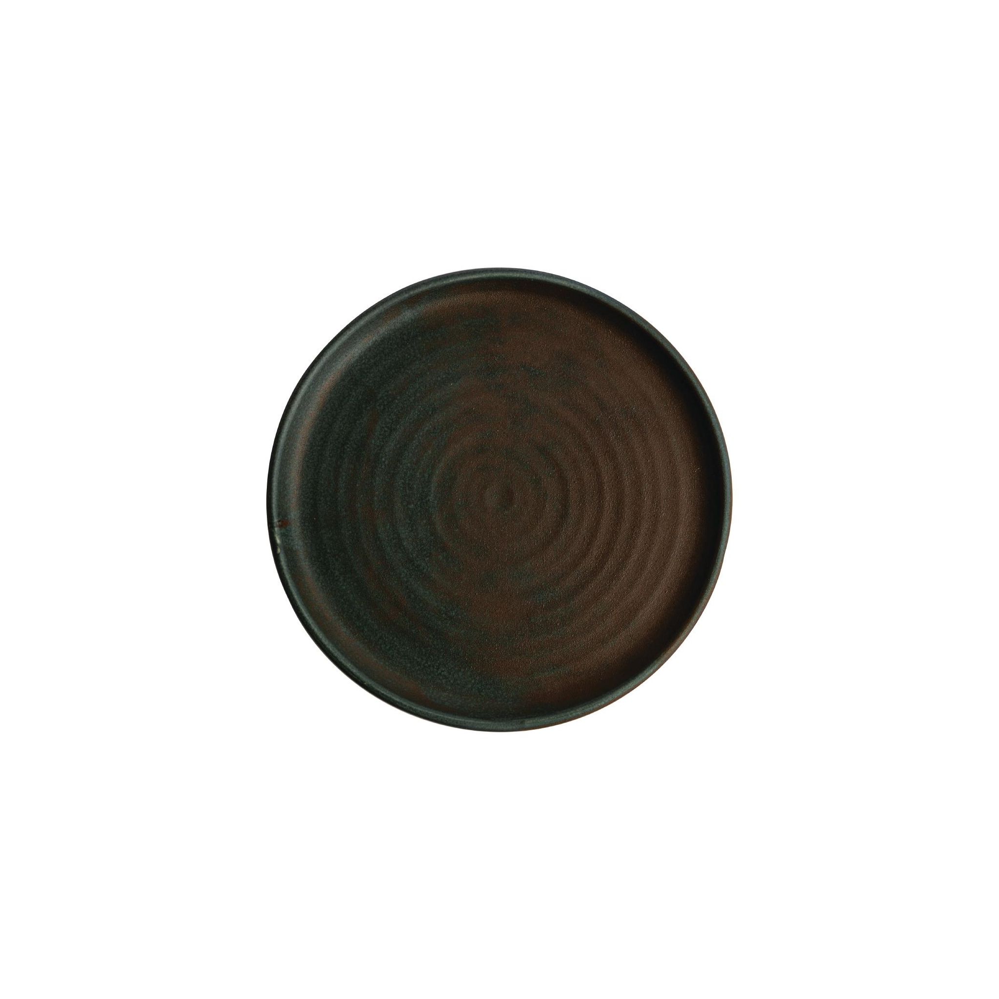 Olympia Canvas FA324 Small Rim Round Plate Green Verdigris 265mm (Pack of 6)