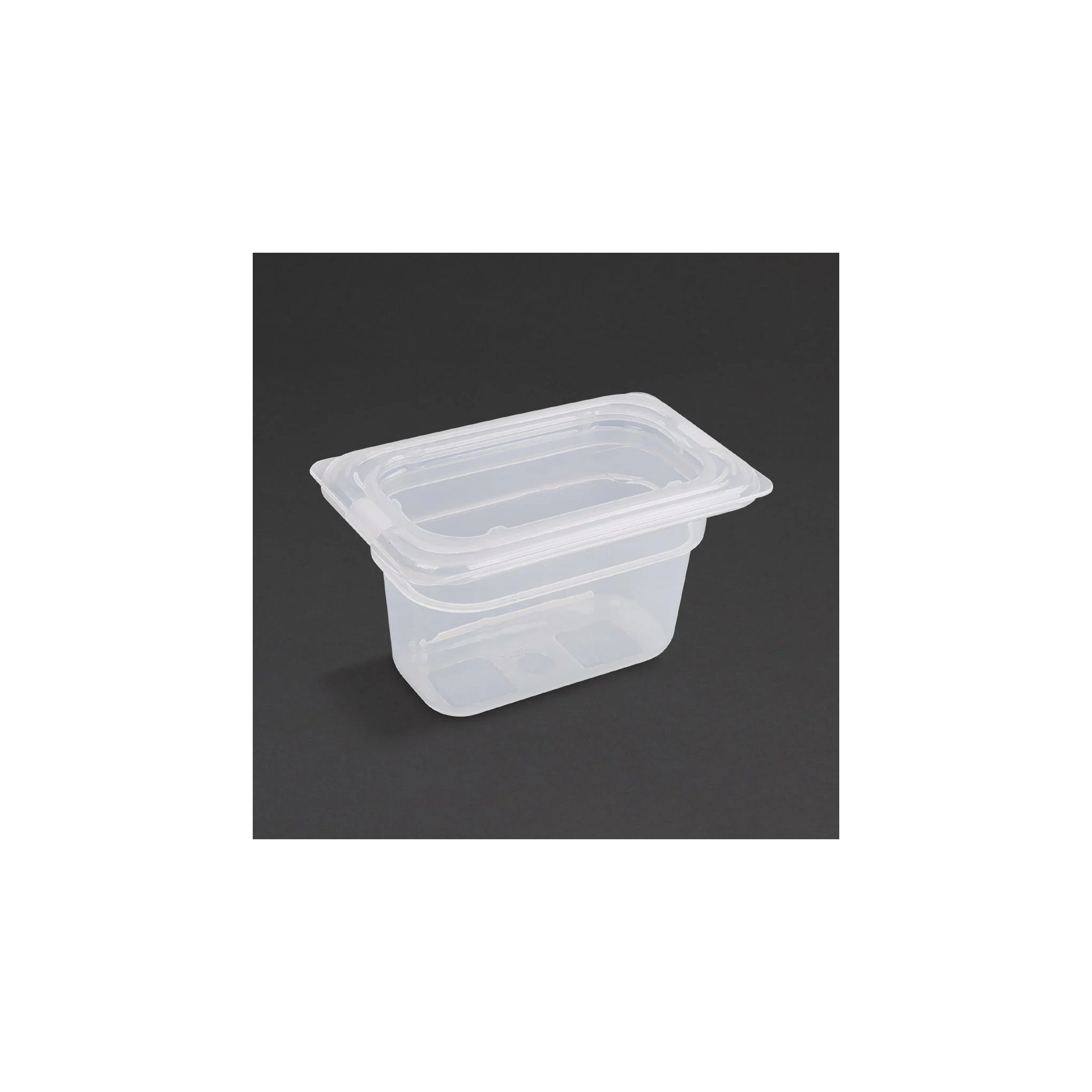 Vogue GJ529 Polypropylene 1/9 Gastronorm Container with Lid 100mm (Pack of 4)