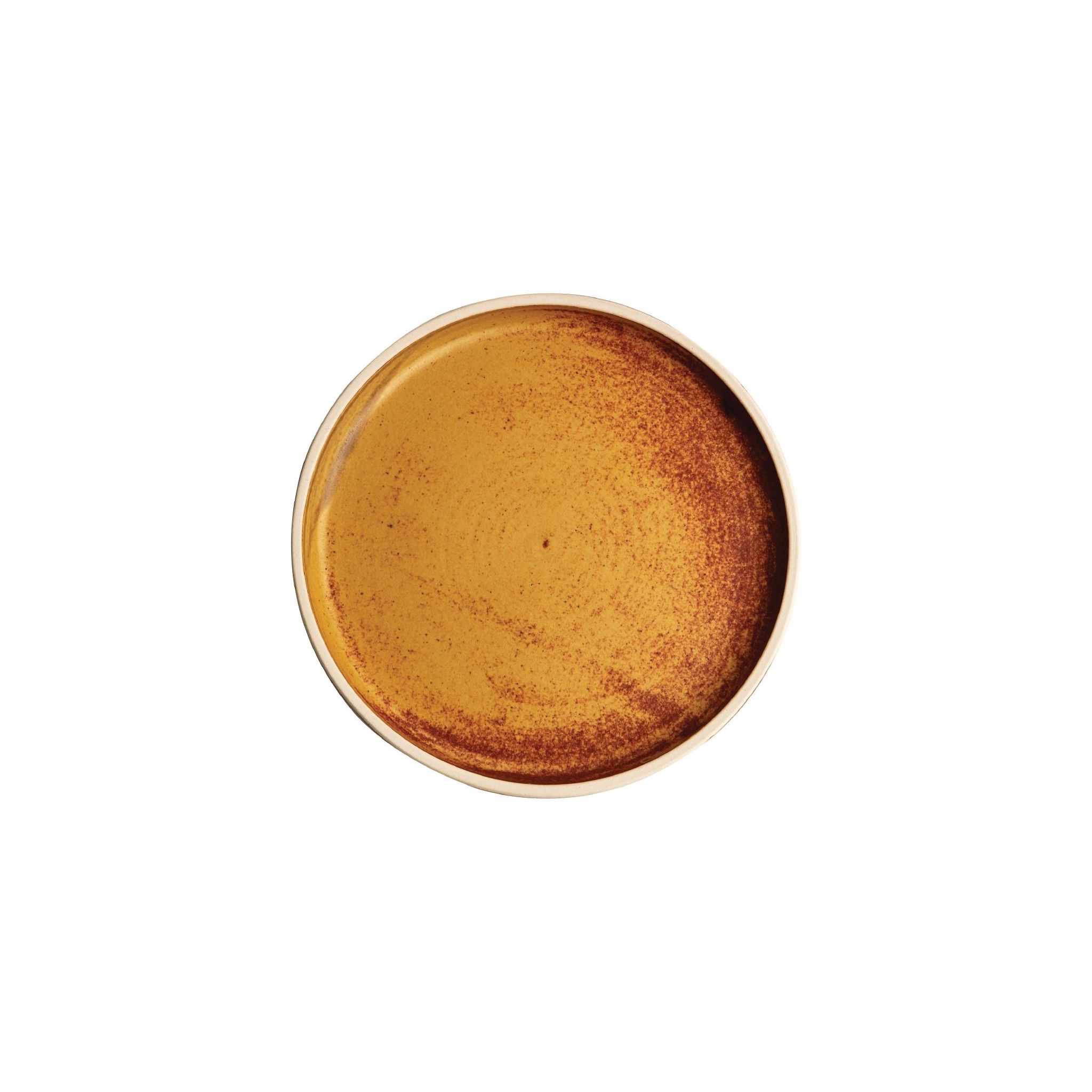 Olympia Canvas FA307 Flat Round Plates Sienna Rust 180mm (Pack of 6)