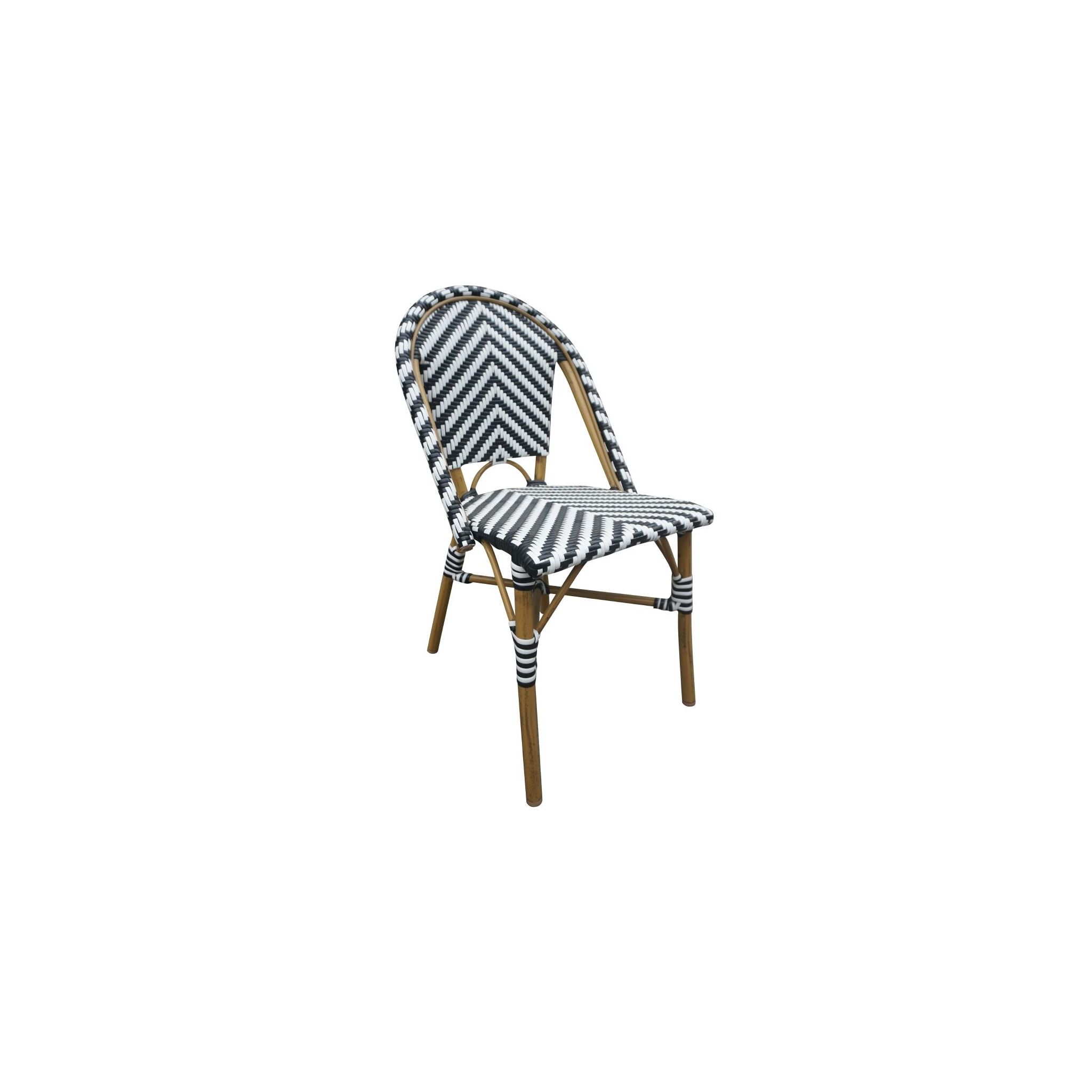 Bolero CH111 Parisian Style Rattan Side Chair Black (Pack of 2)