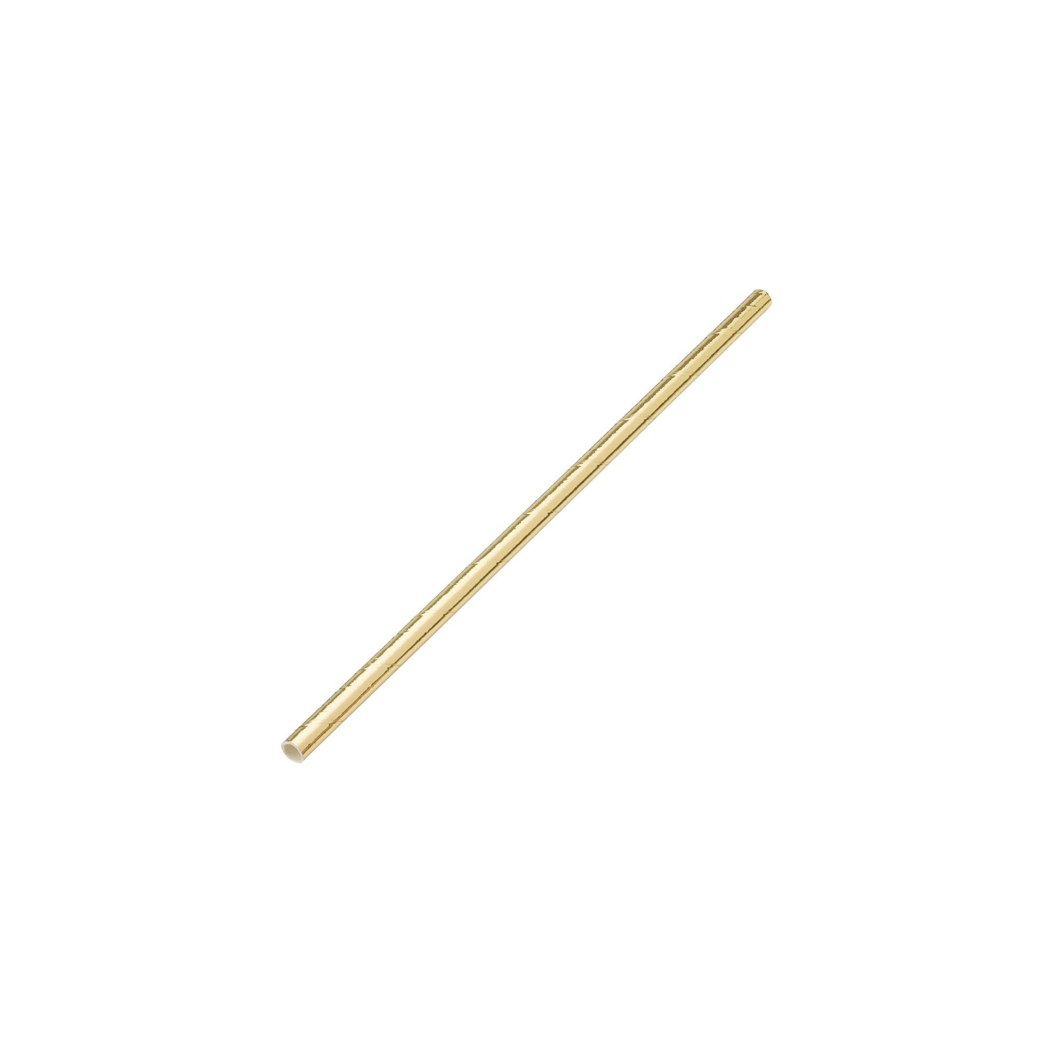 Utopia DW192 Biodegradable Paper Straws Gold 200mm (Pack of 250)