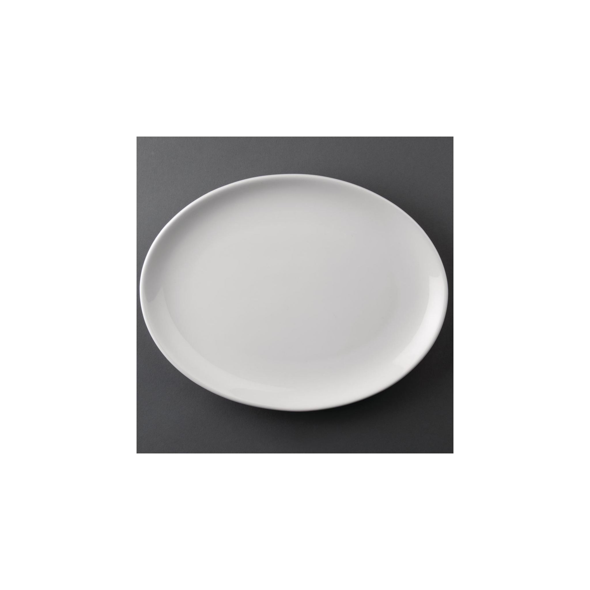 Olympia Athena CC211 Oval Coupe Plates White 254 x 197mm (Pack of 12)