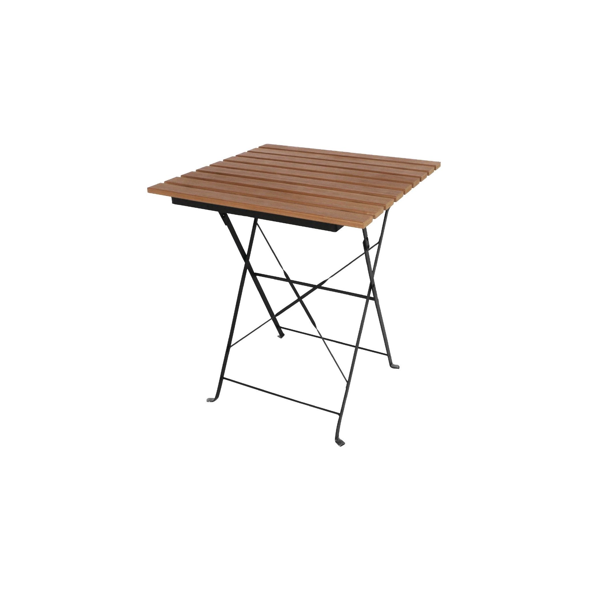 Bolero GJ765 Square Faux Wood Bistro Folding Table 600mm (Single)